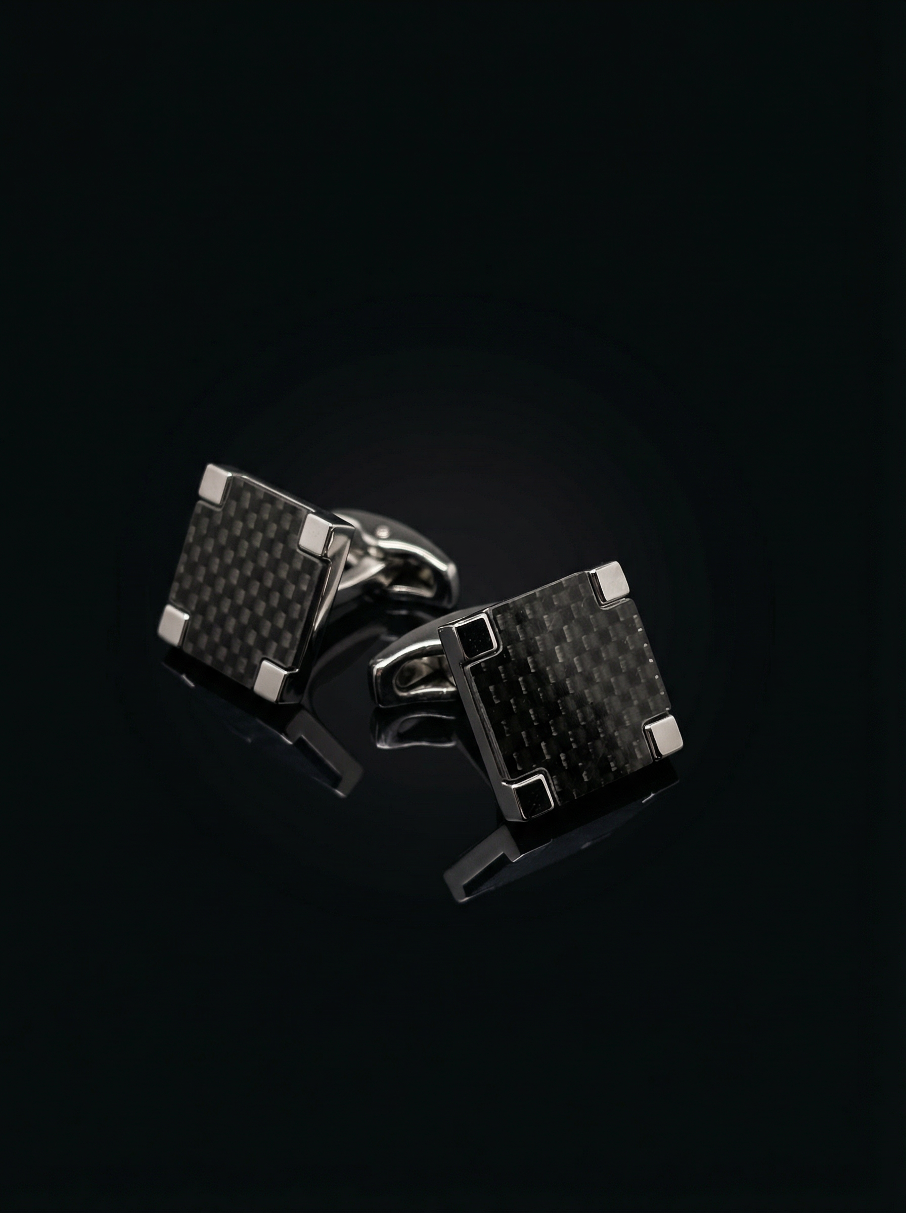 Carbon Fiber Texture Cufflinks Tivaaro