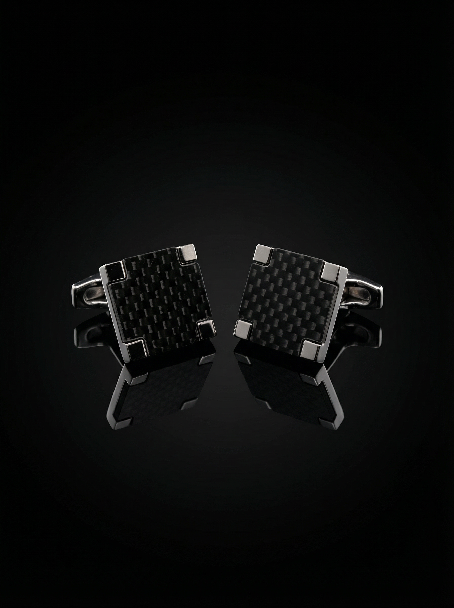 Carbon Fiber Texture Cufflinks Tivaaro