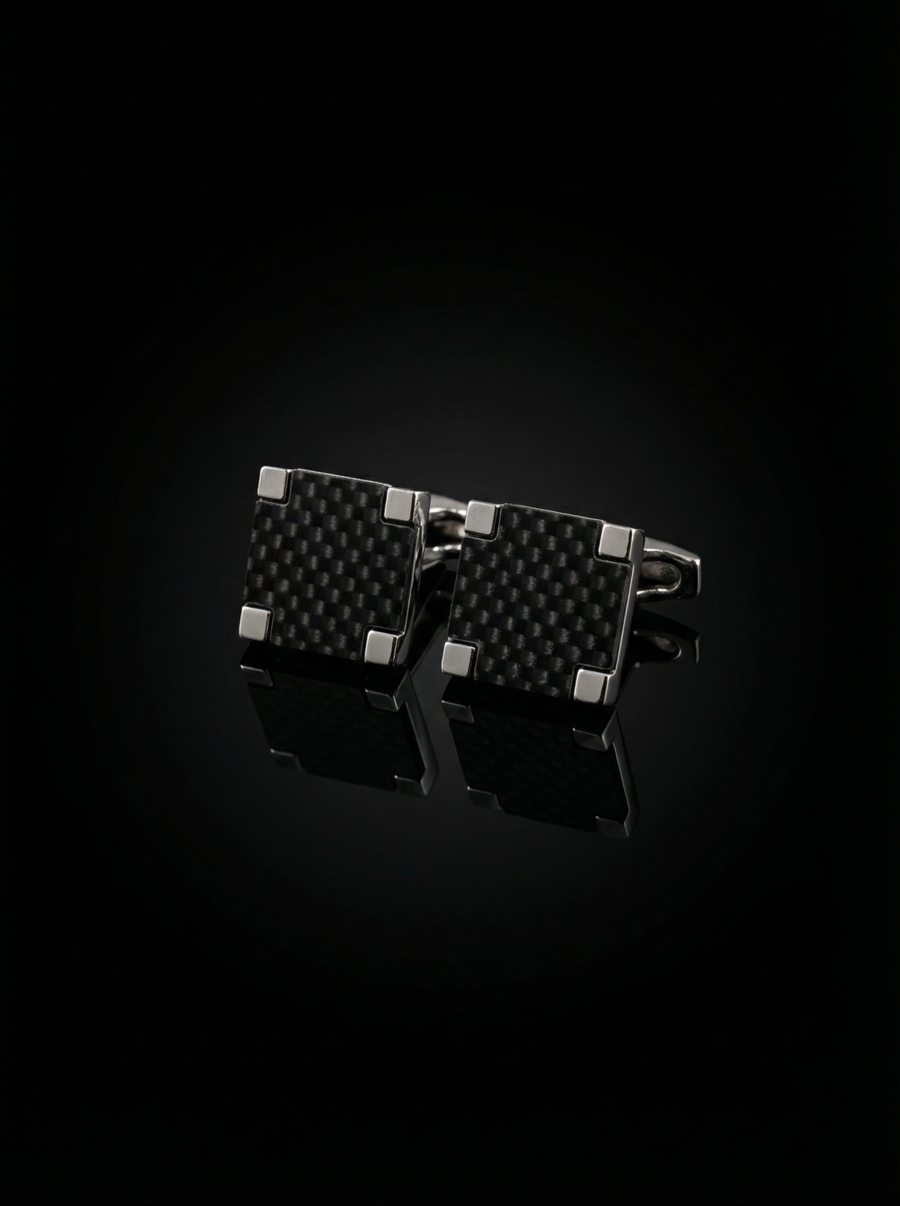 Carbon Fiber Texture Cufflinks Tivaaro