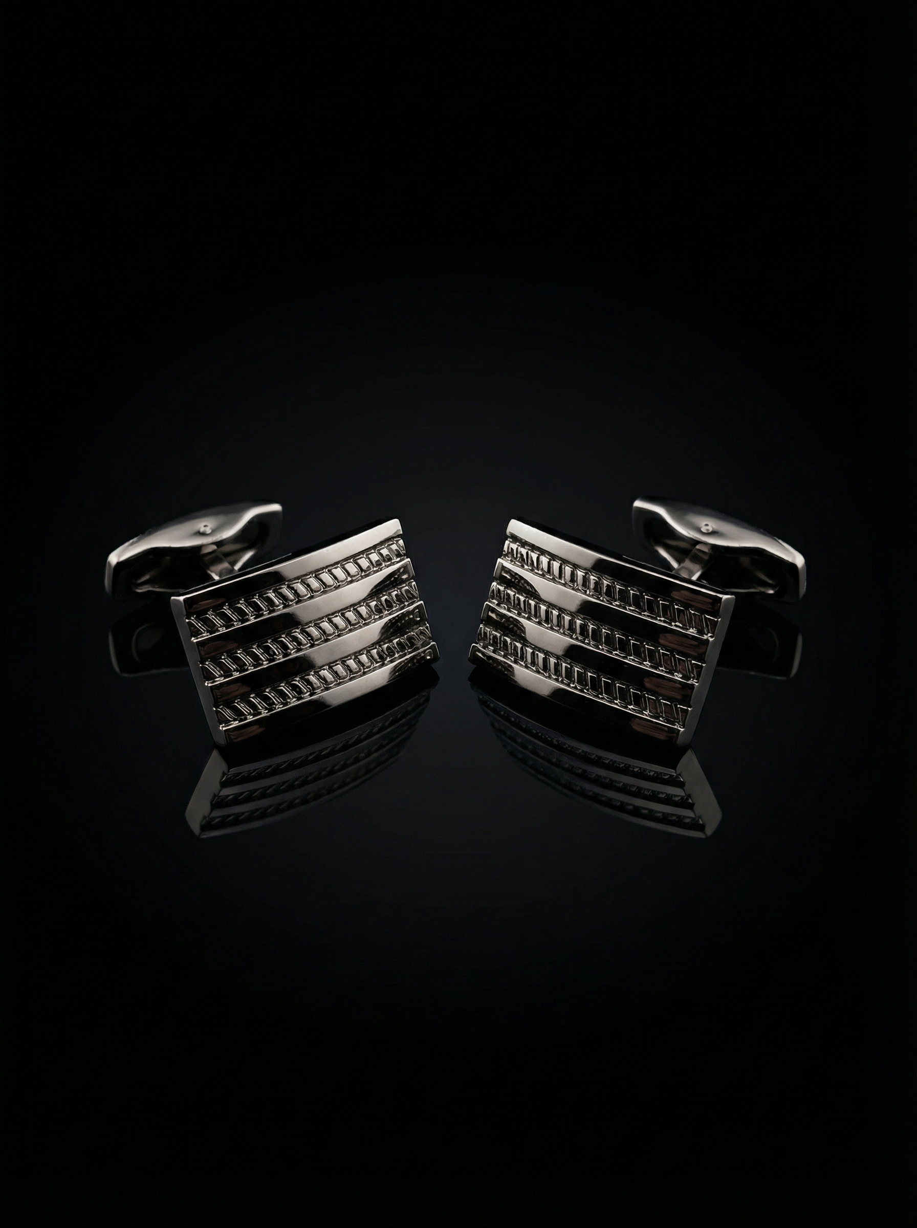 Chain Stripe Cufflinks Tivaaro