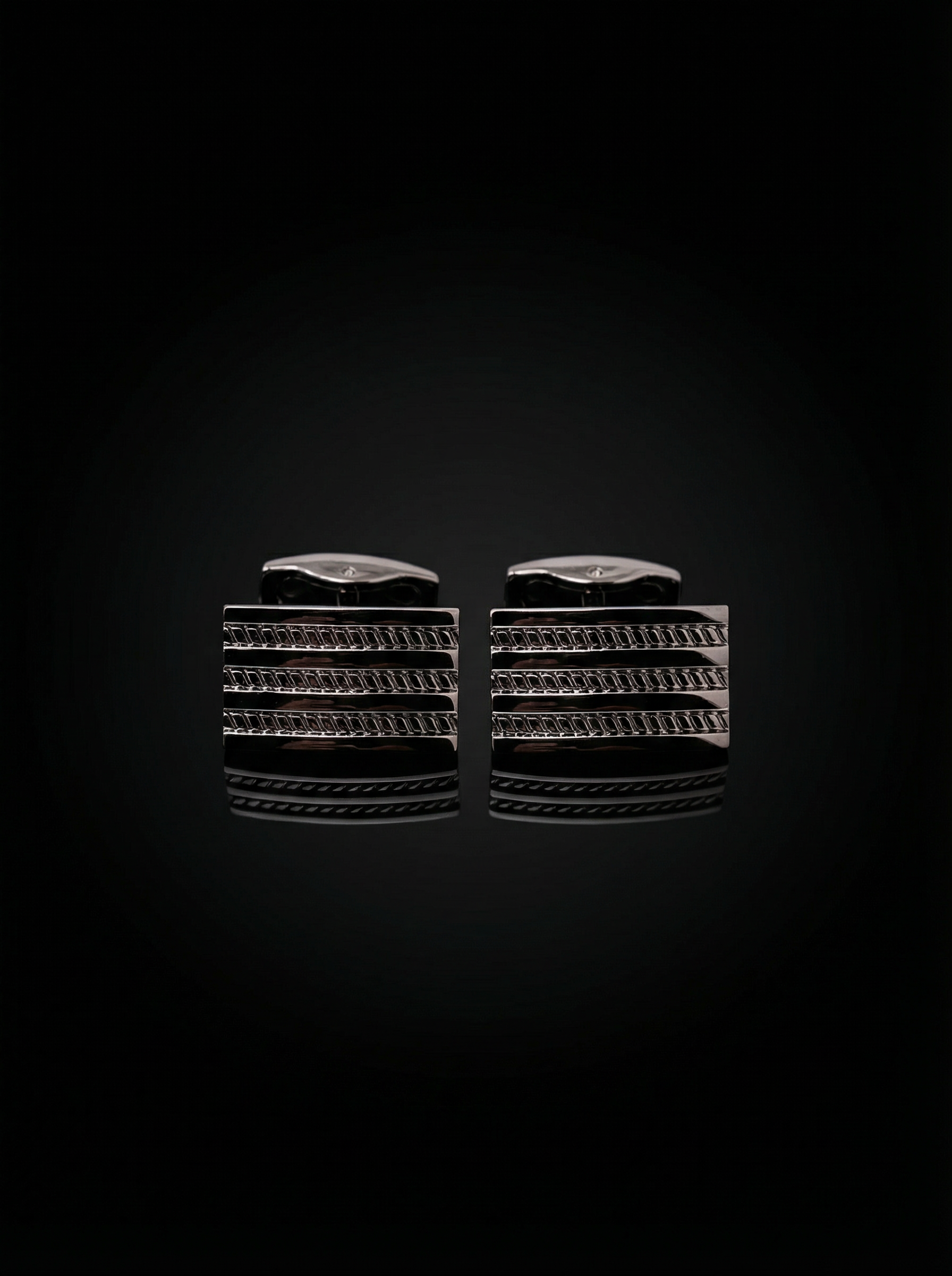 Chain Stripe Cufflinks Tivaaro