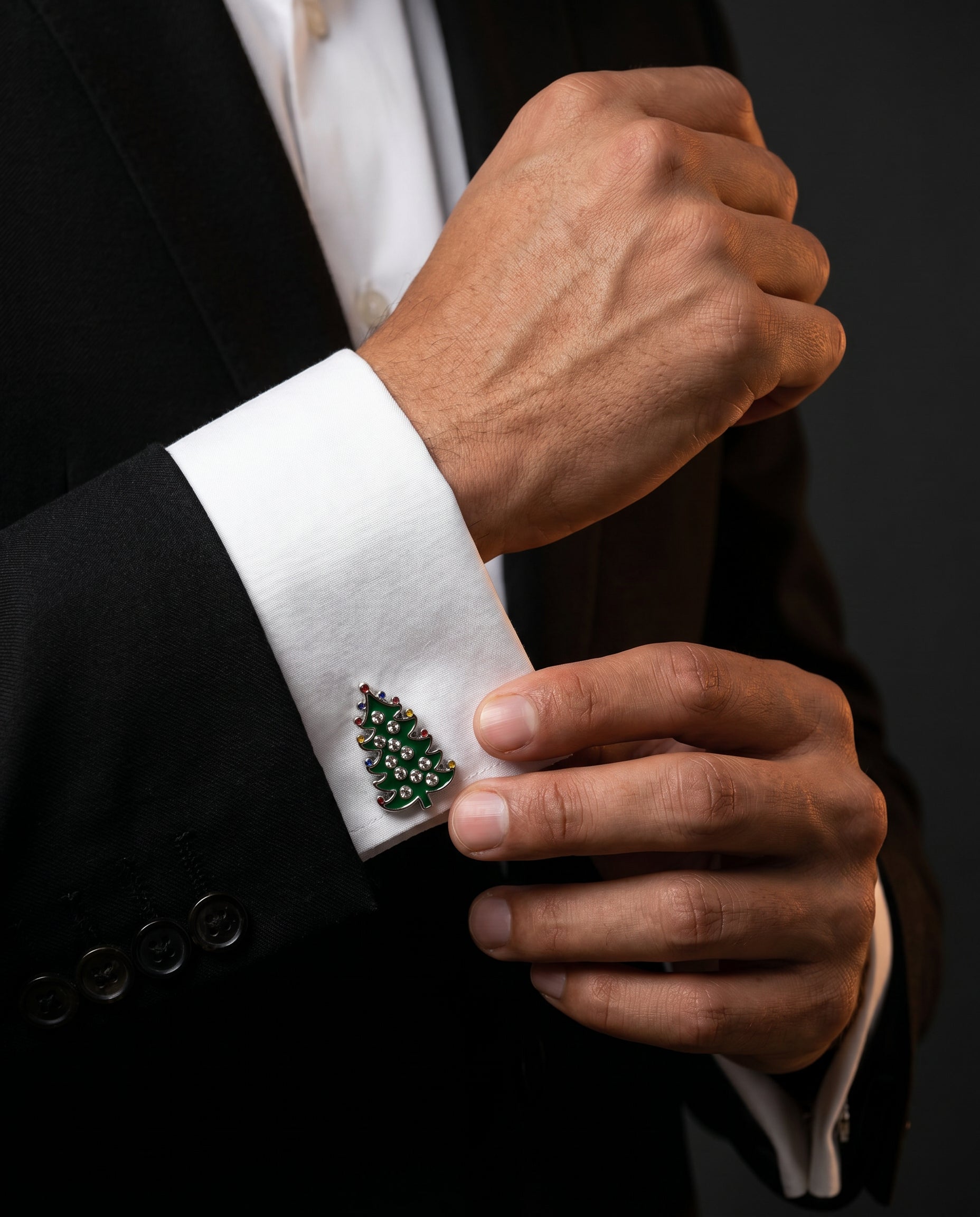 Christmas Tree Cufflinks by Tivaaro