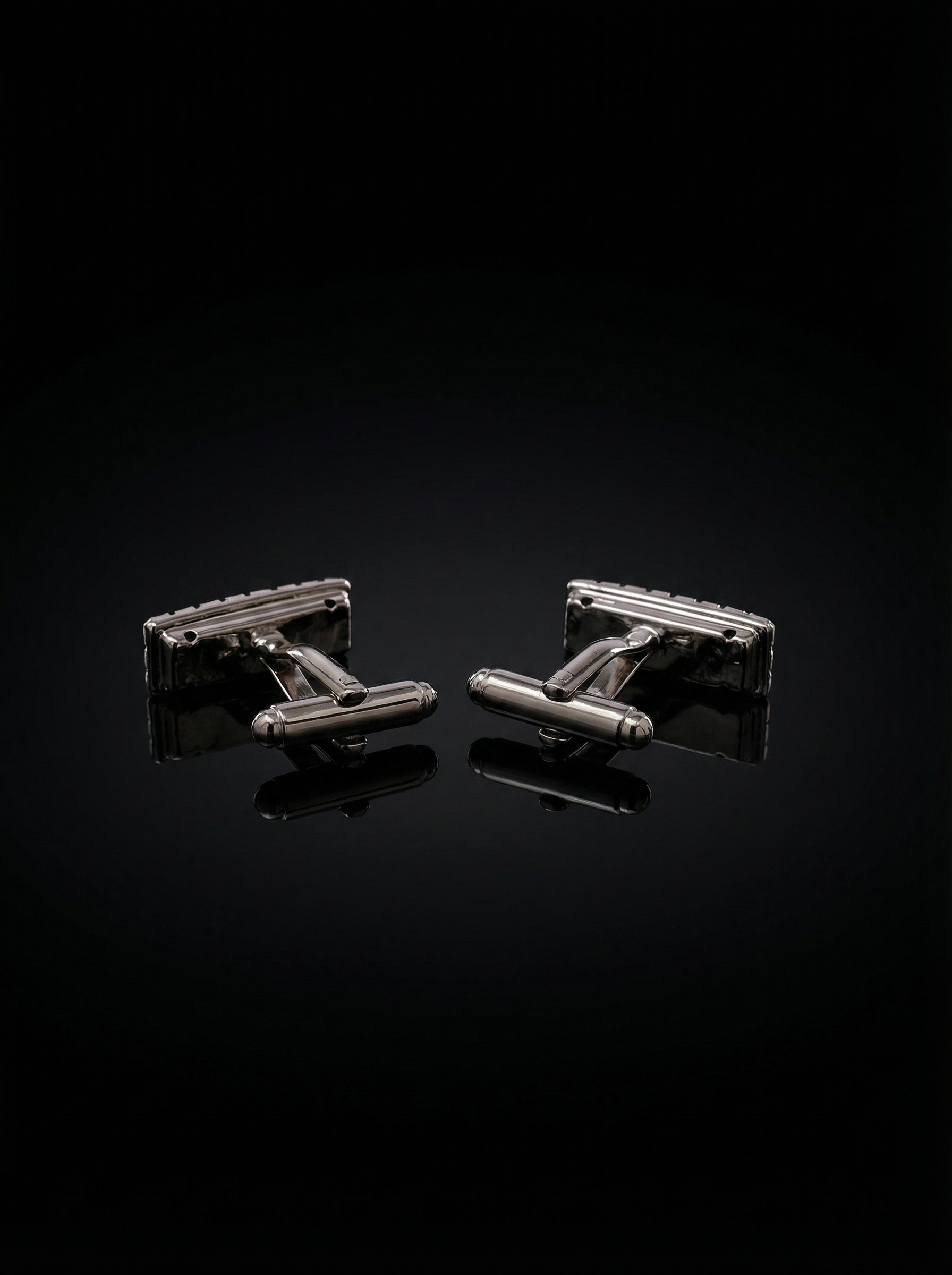 Clear Crystal Circular Border Cufflinks Tivaaro