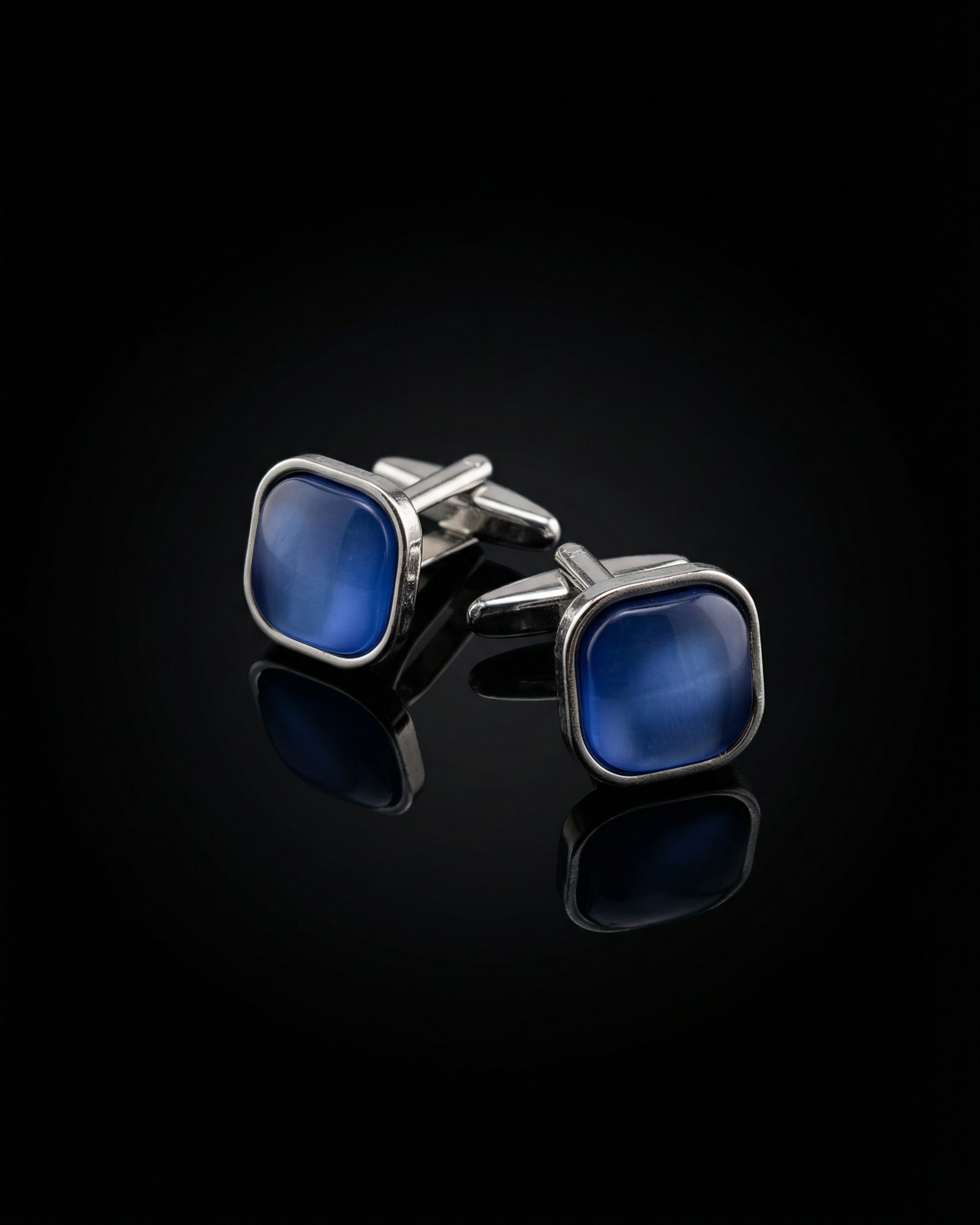Cobalt Blue Gemstone-Style Cufflinks
