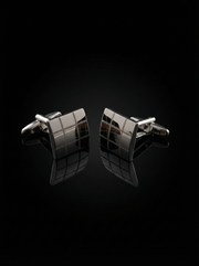 Convex Grid Cufflinks Tivaaro