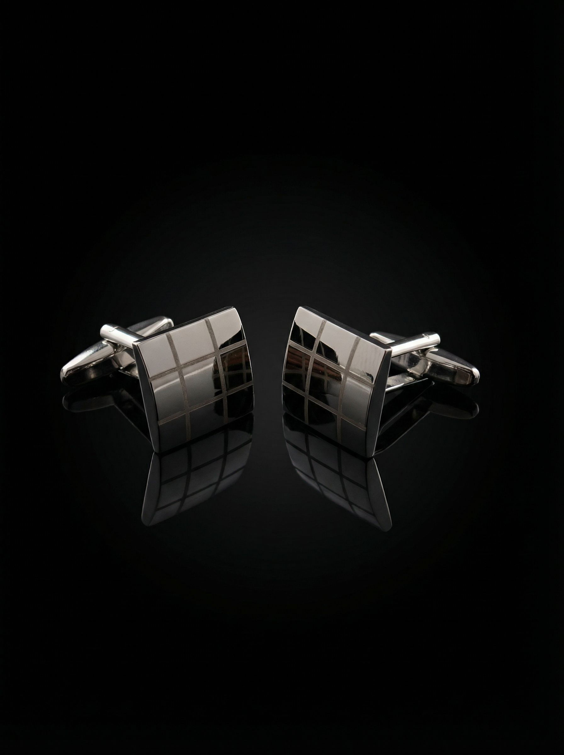 Convex Grid Cufflinks Tivaaro