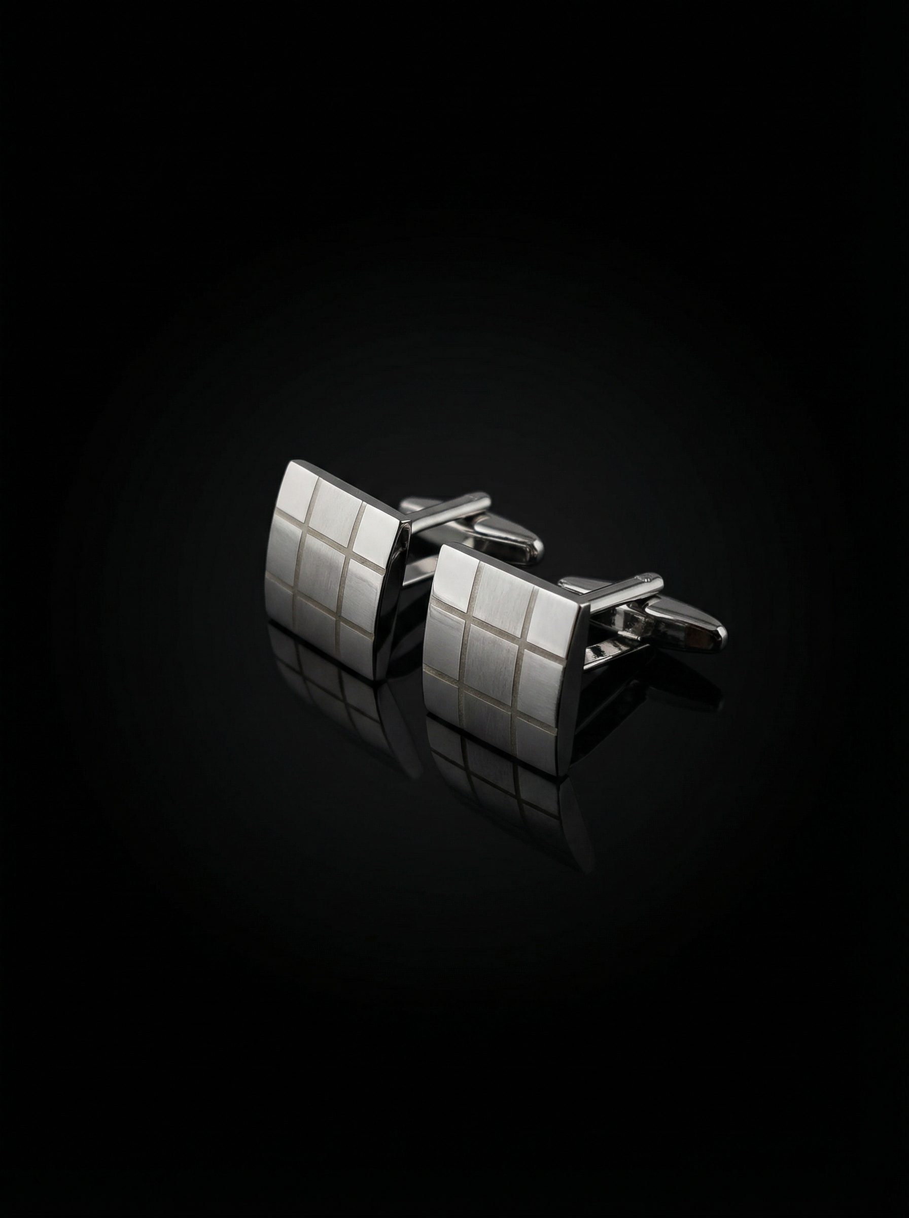 Convex Grid Cufflinks Tivaaro