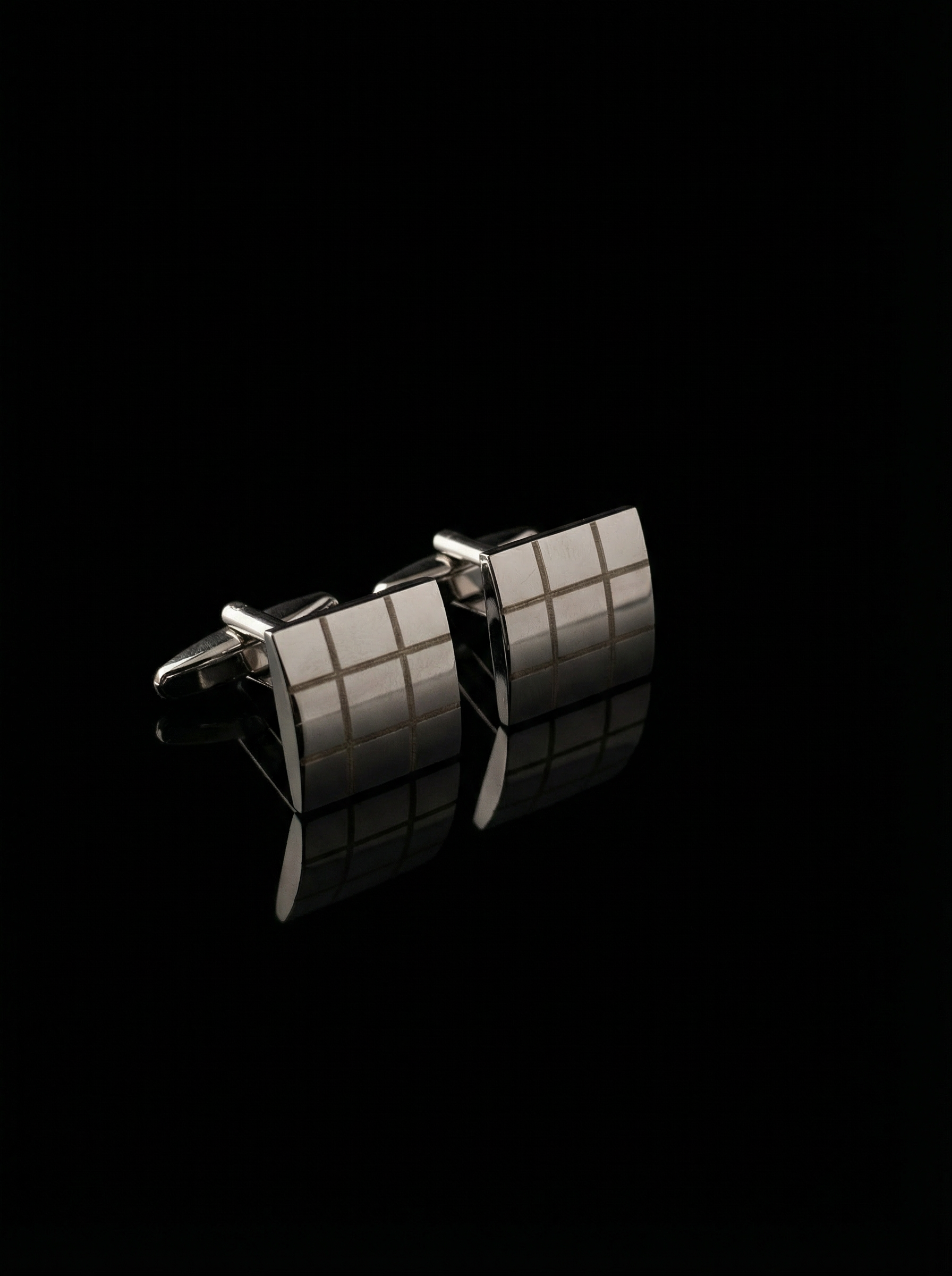 Convex Grid Cufflinks Tivaaro
