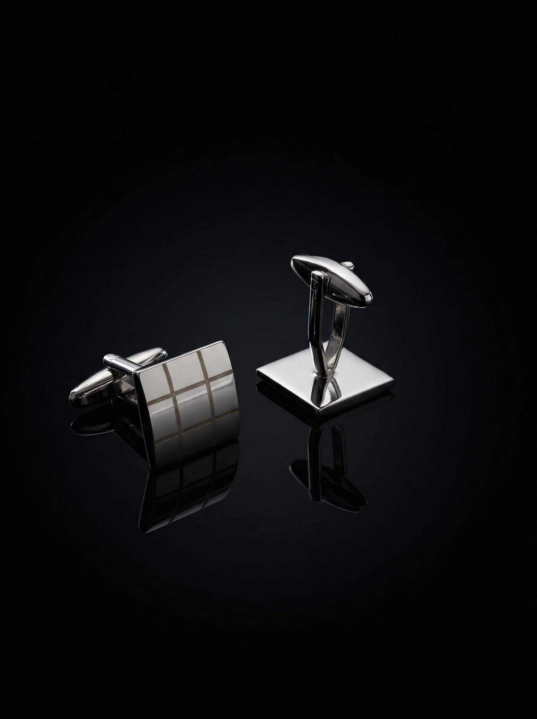 Convex Grid Cufflinks Tivaaro