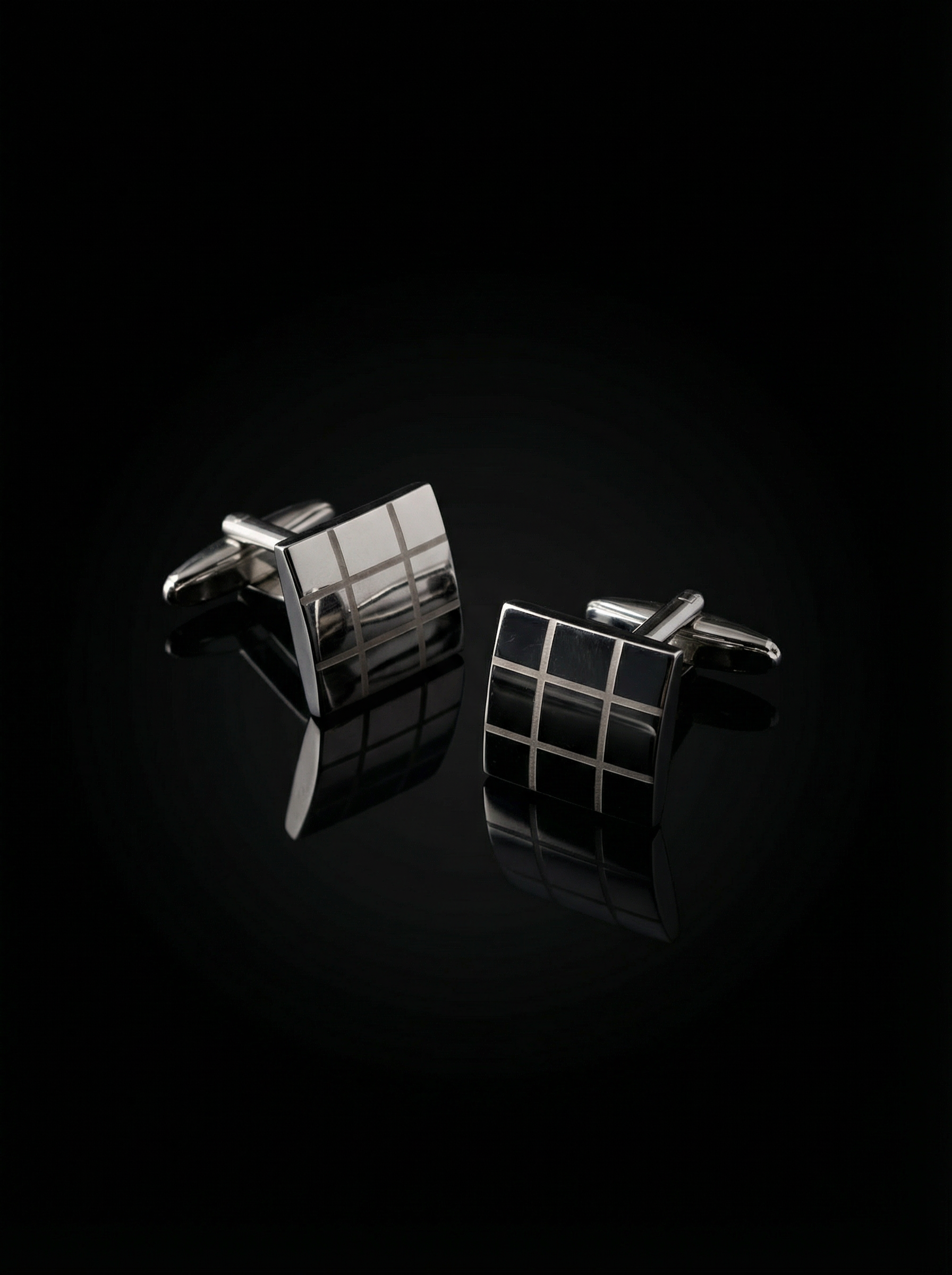Convex Grid Cufflinks Tivaaro
