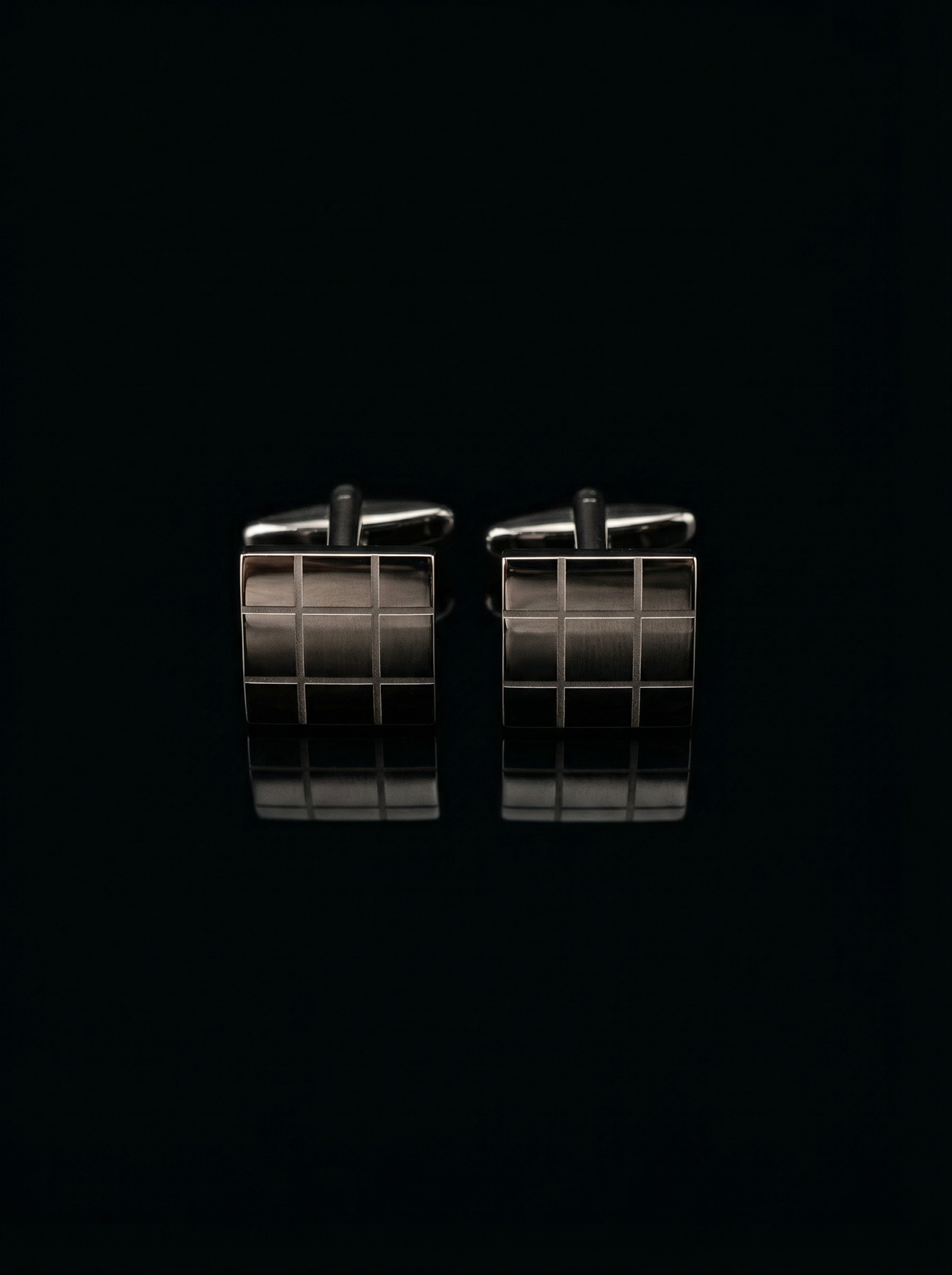 Convex Grid Cufflinks Tivaaro