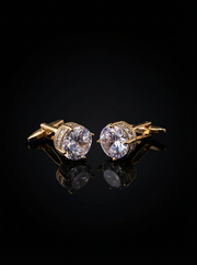 Crystal Solitaire Cufflinks Tivaaro