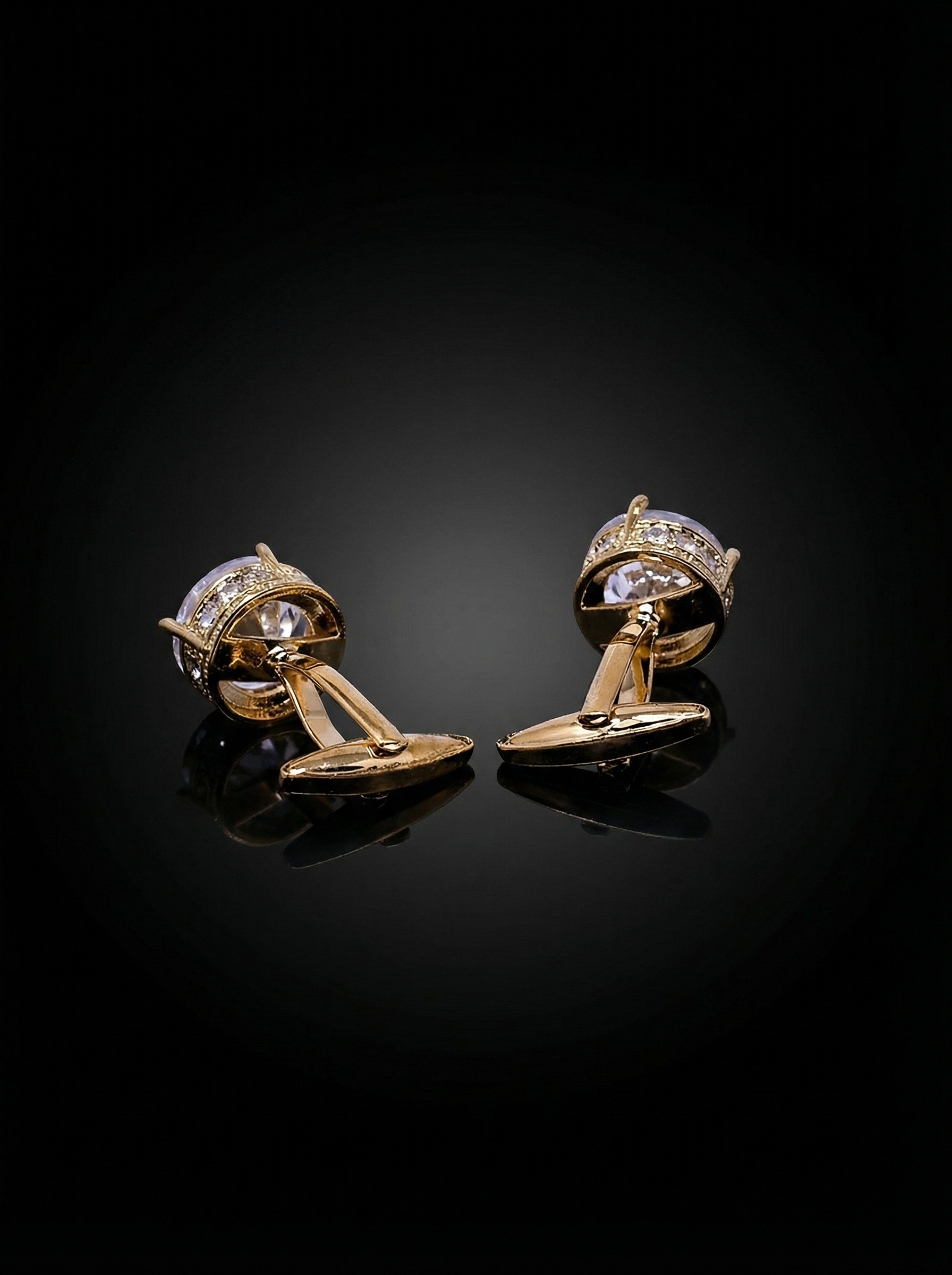 Crystal Solitaire Cufflinks Tivaaro