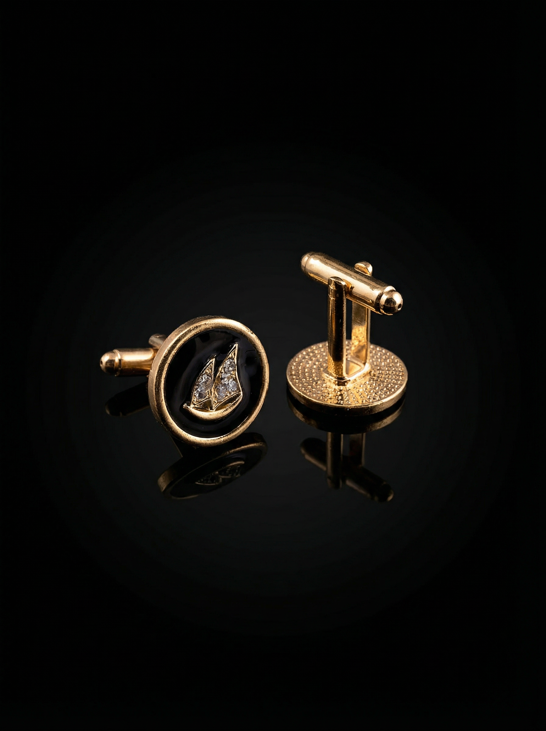 Crystal Yacht Cufflinks Tivaaro