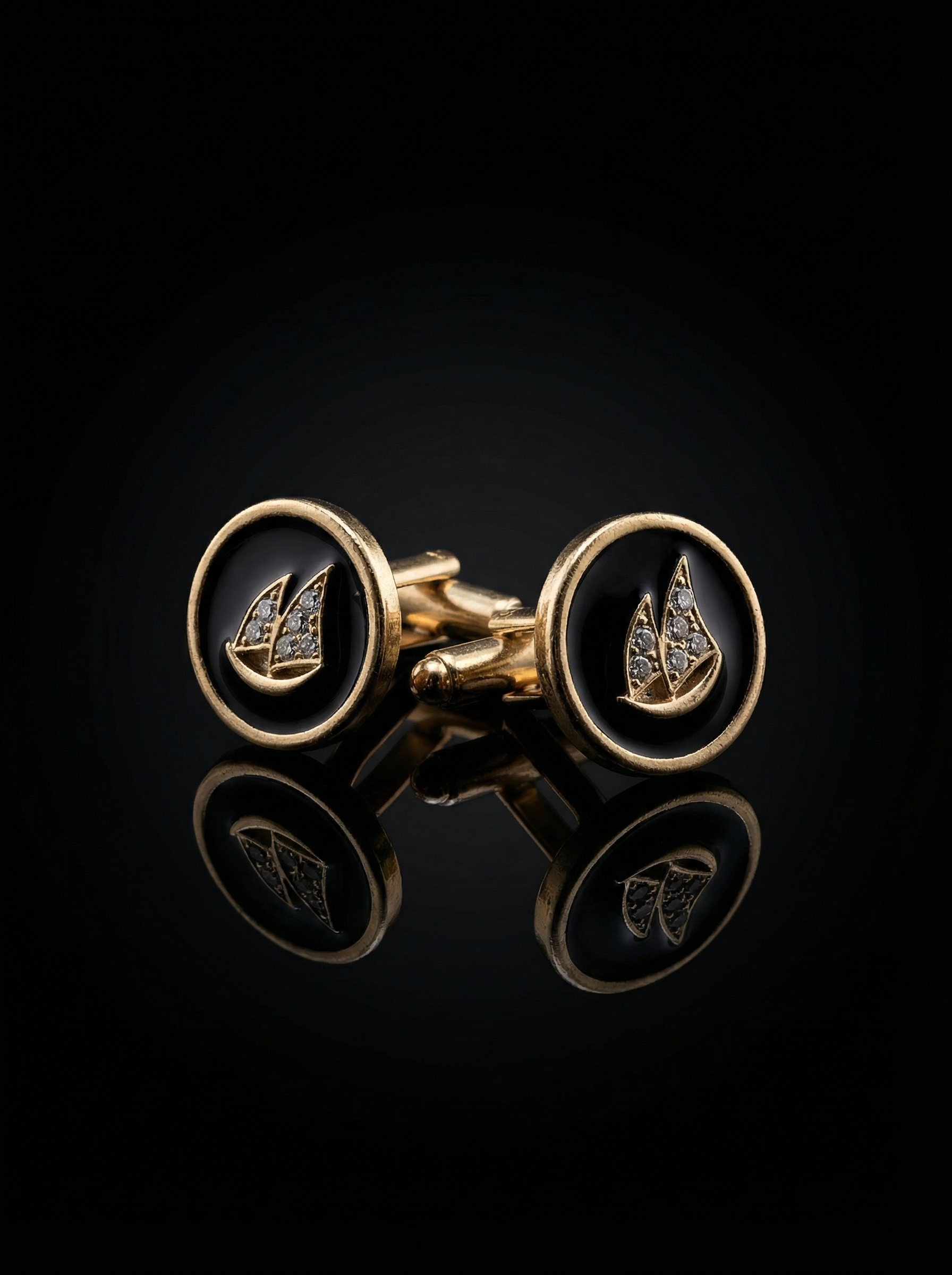 Crystal Yacht Cufflinks Tivaaro