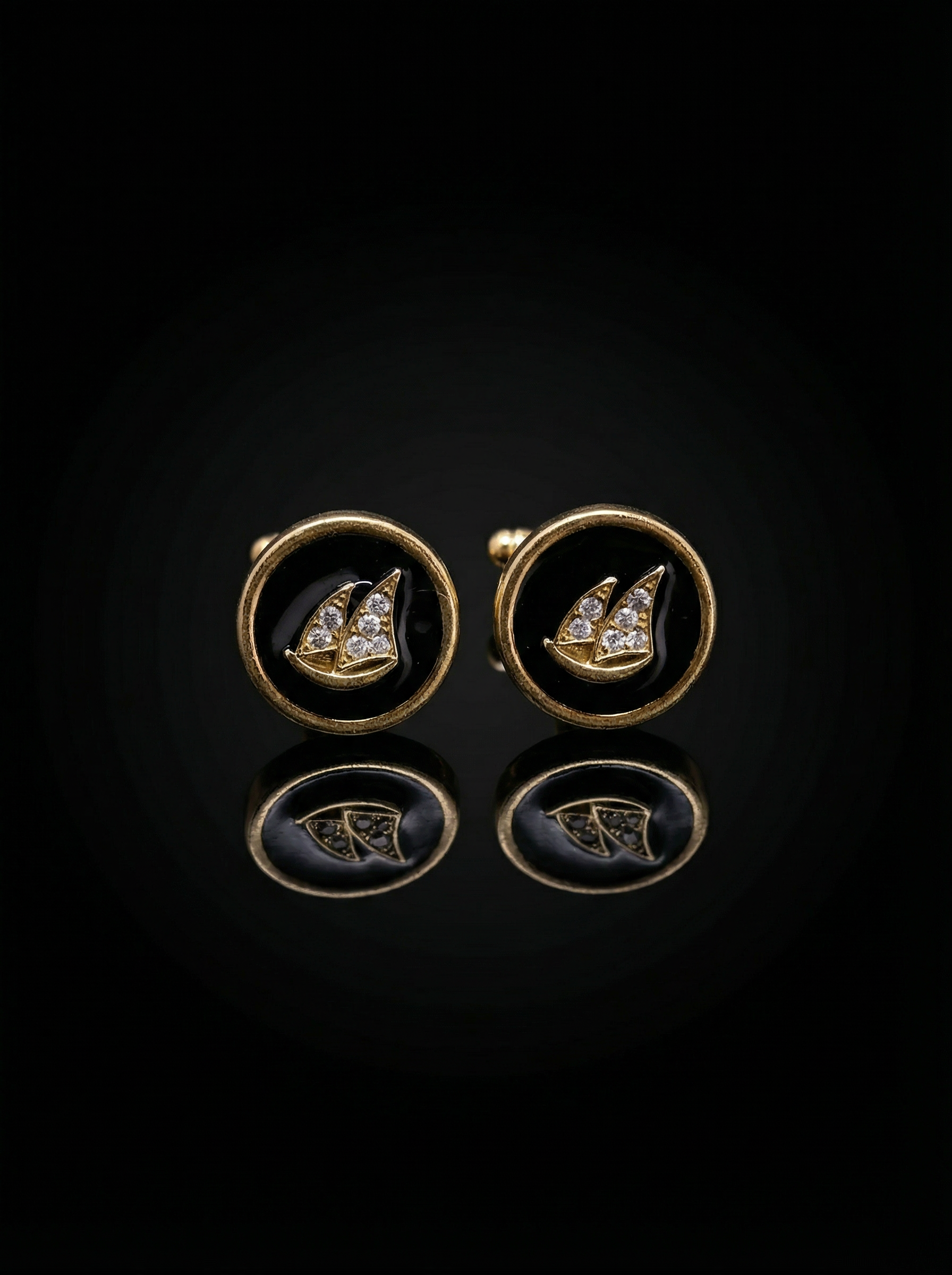 Crystal Yacht Cufflinks Tivaaro