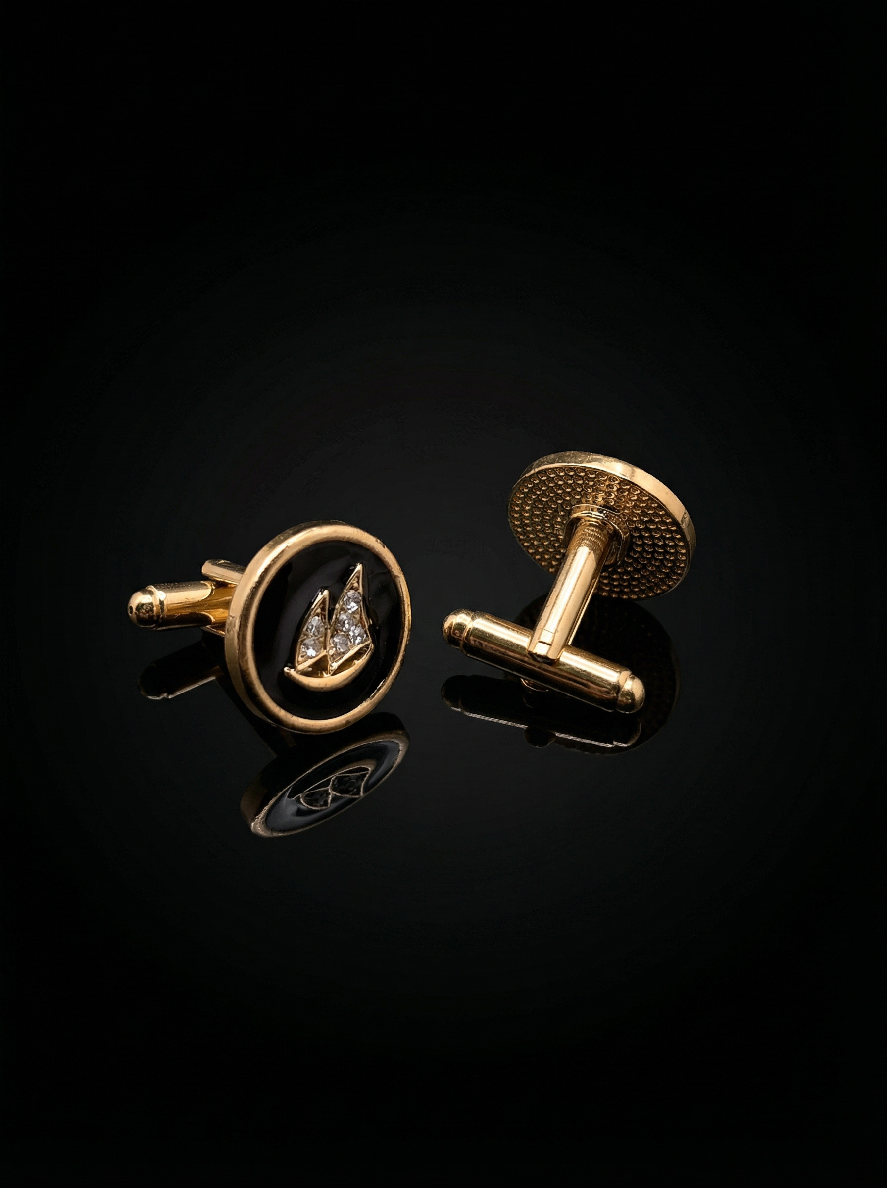 Crystal Yacht Cufflinks Tivaaro