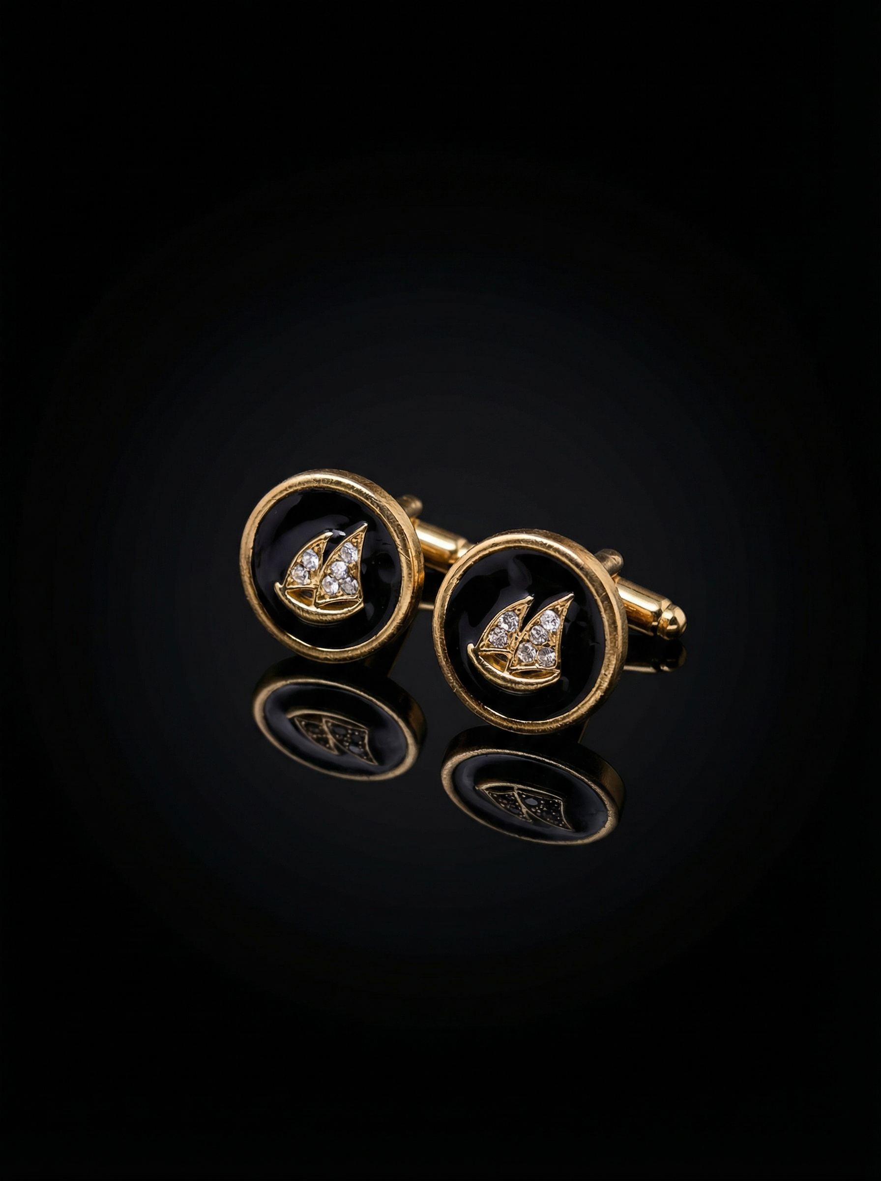 Crystal Yacht Cufflinks Tivaaro