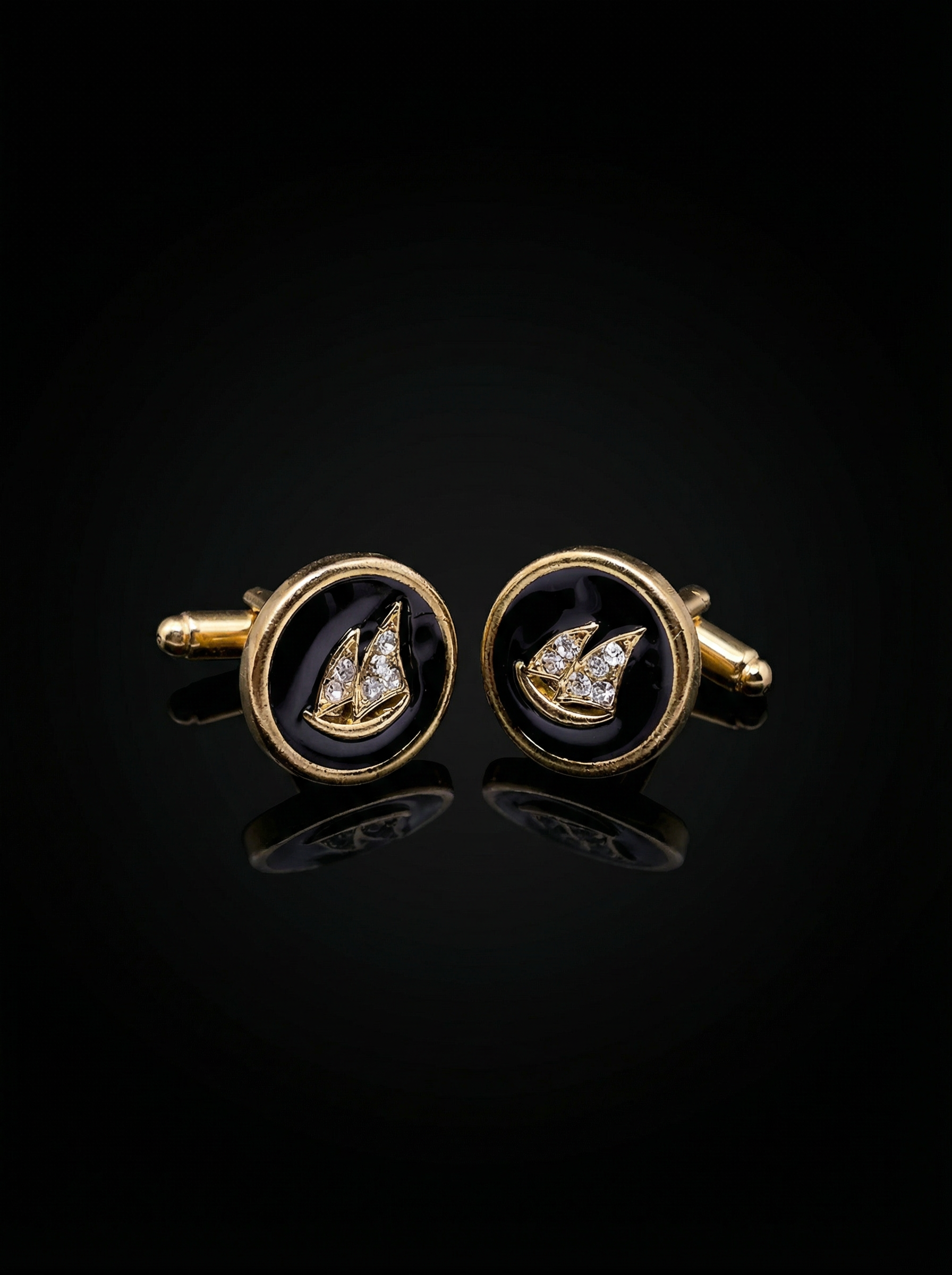 Crystal Yacht Cufflinks Tivaaro
