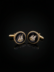 Crystal Yacht Cufflinks Tivaaro