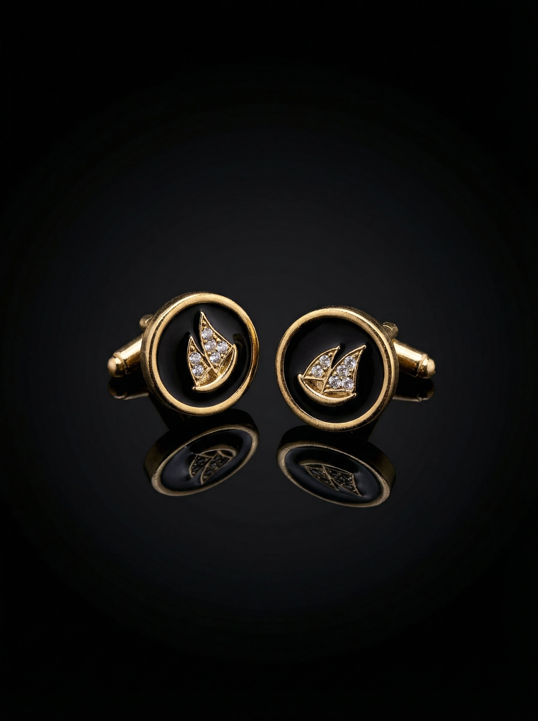 Crystal Yacht Cufflinks Tivaaro