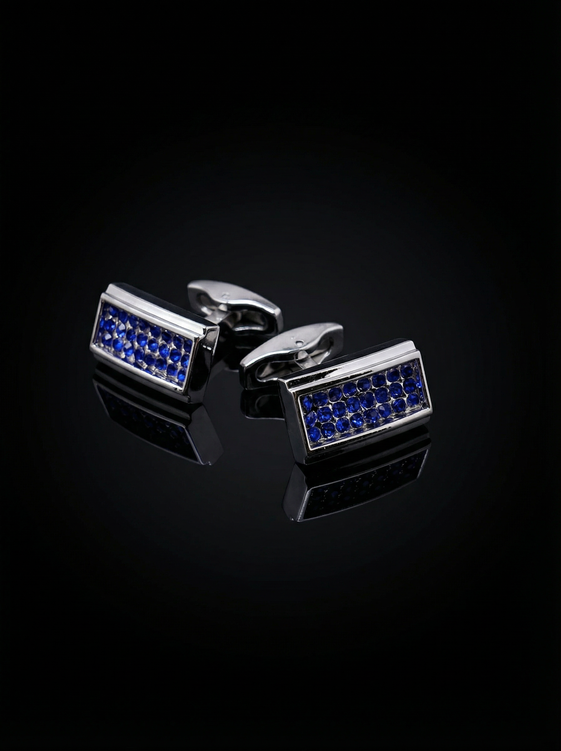 Curved Crystal Cufflinks Tivaaro