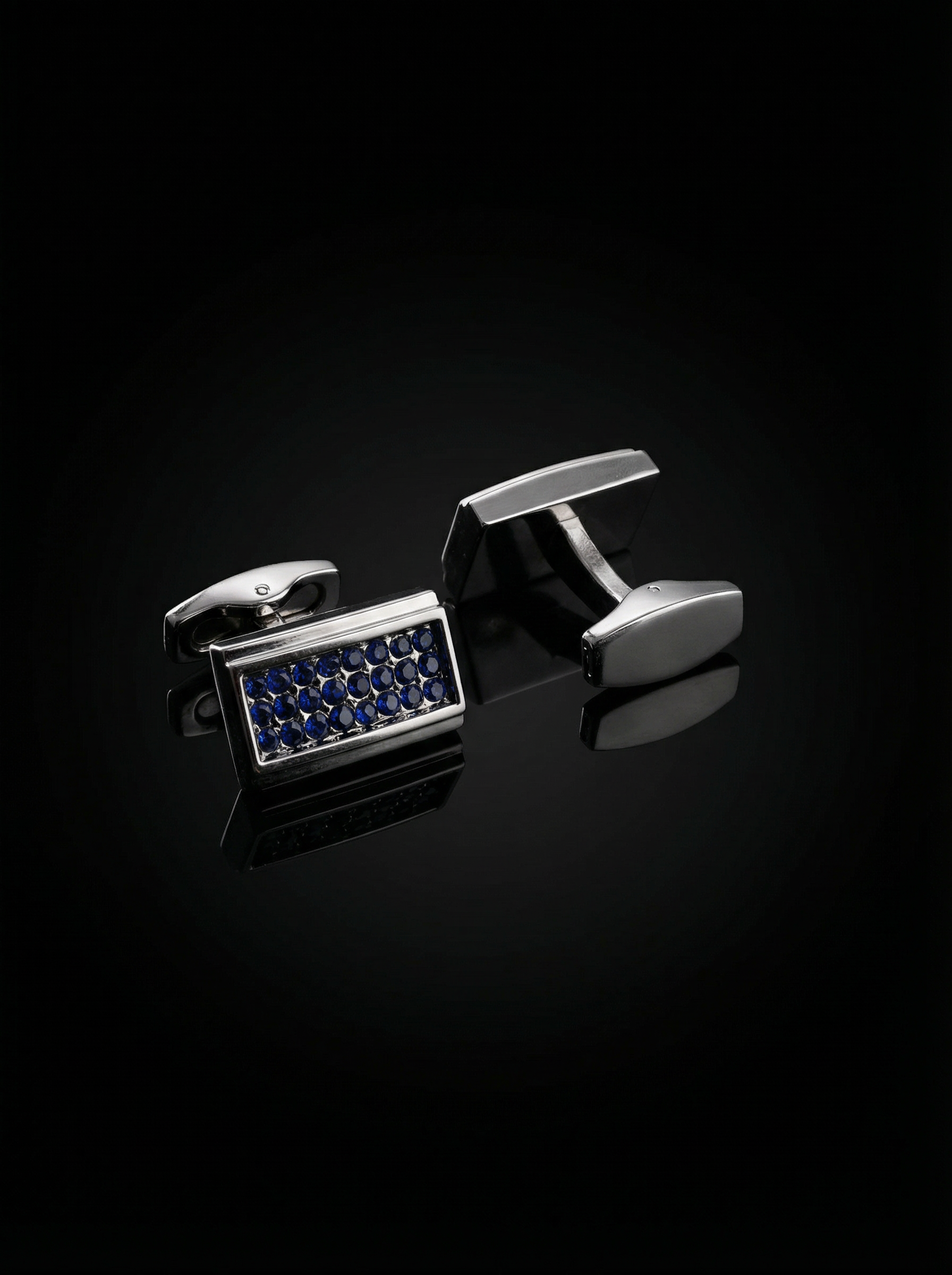Curved Crystal Cufflinks Tivaaro