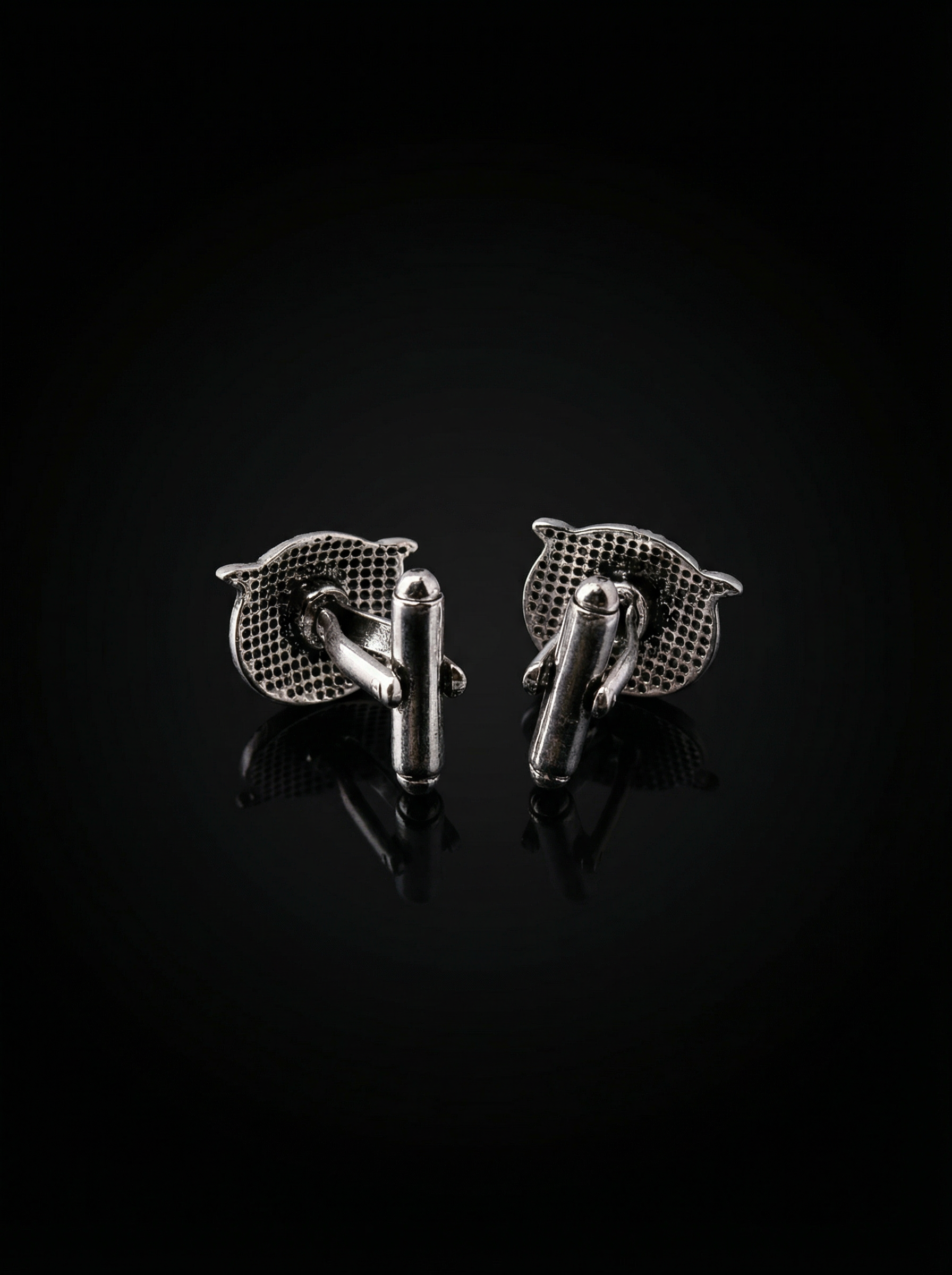 Dark Eye Owl Face Cufflinks Tivaaro