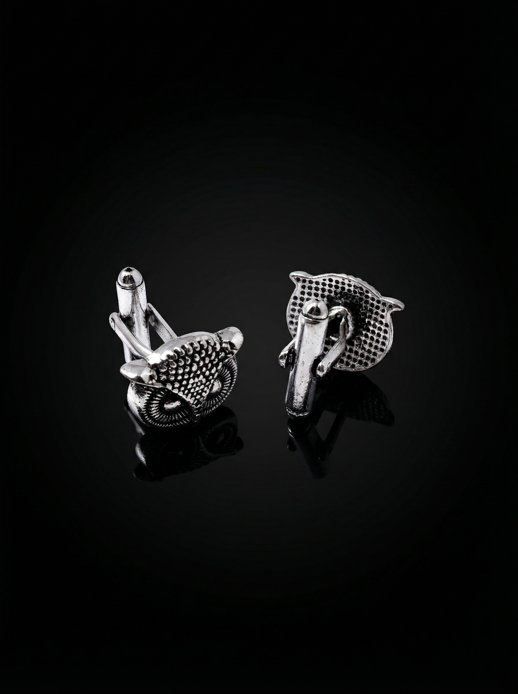 Dark Eye Owl Face Cufflinks Tivaaro