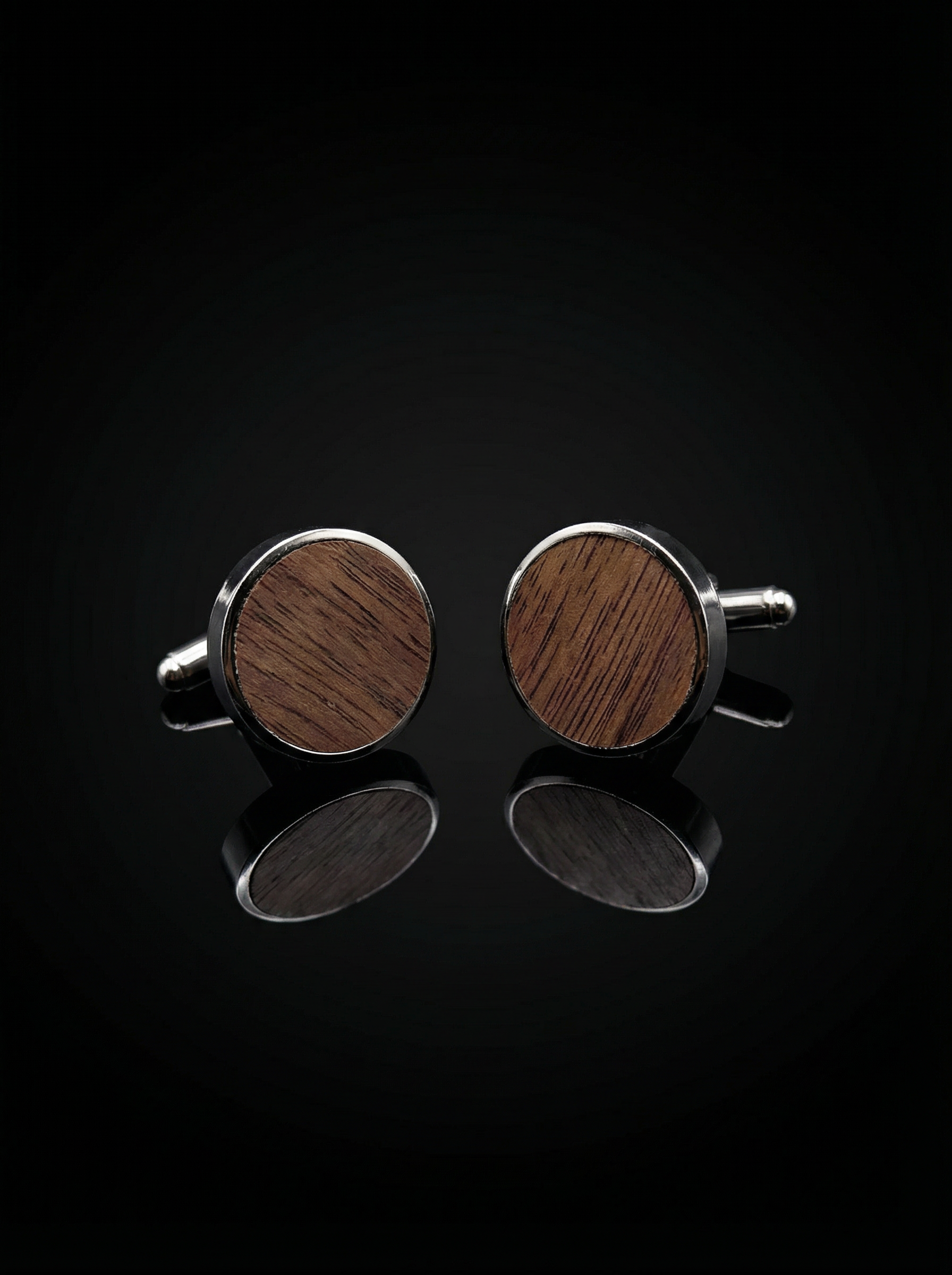 Dark Wood Cufflinks Tivaaro