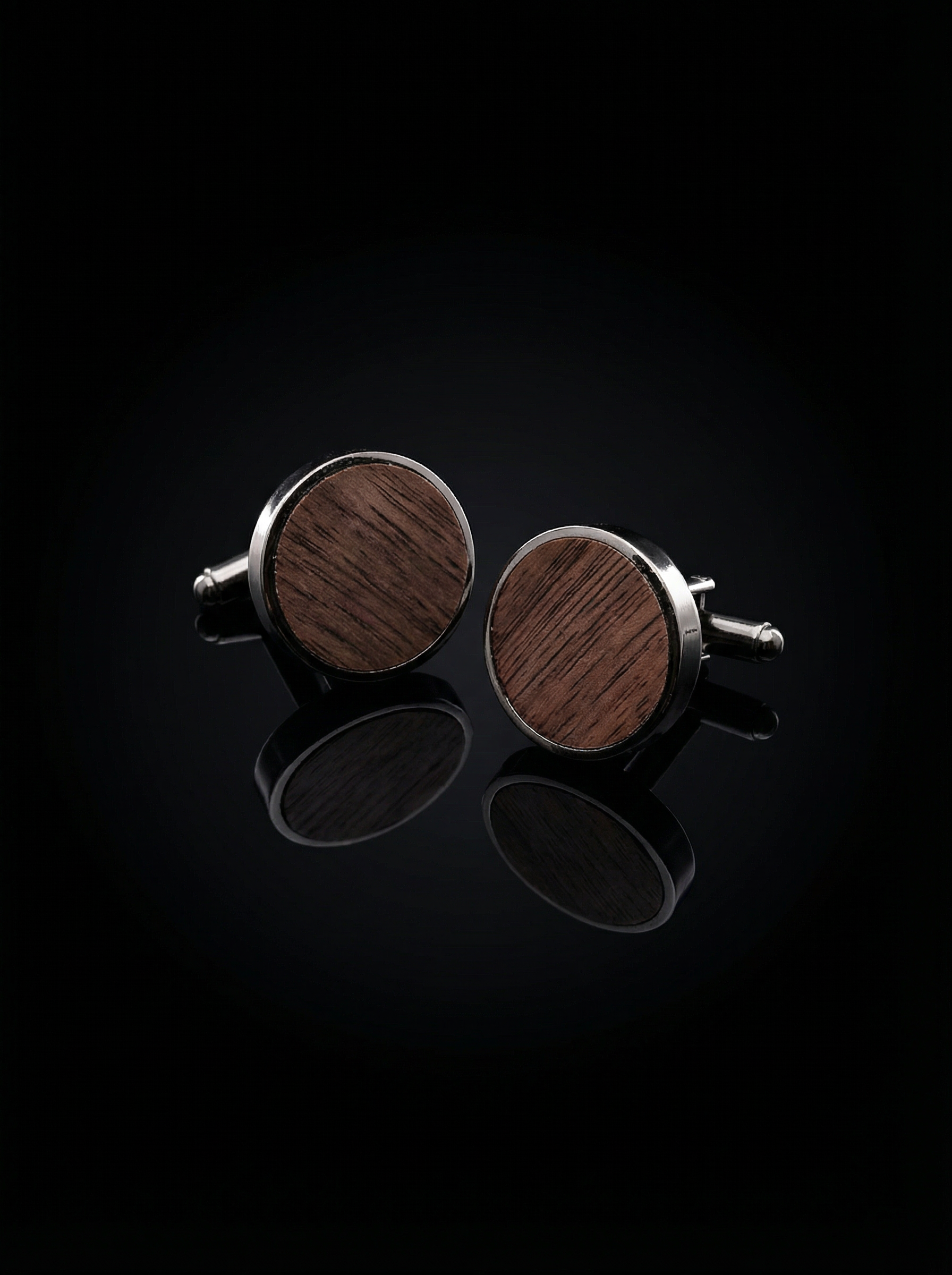 Dark Wood Cufflinks Tivaaro