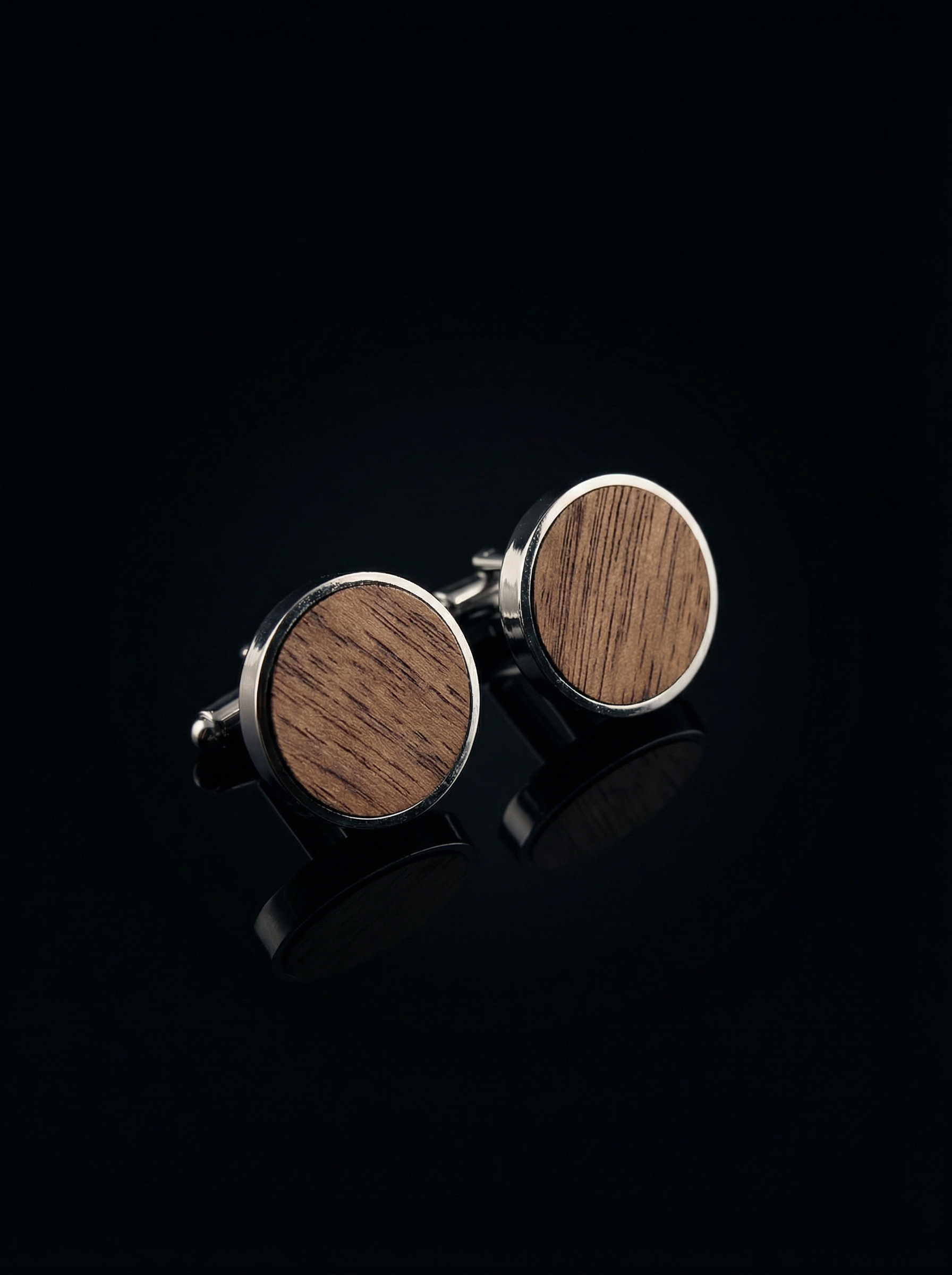 Dark Wood Cufflinks Tivaaro