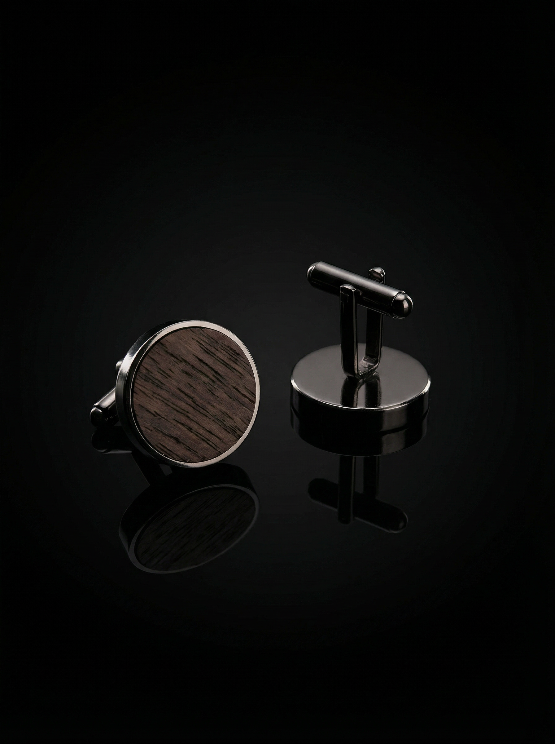 Dark Wood Cufflinks Tivaaro