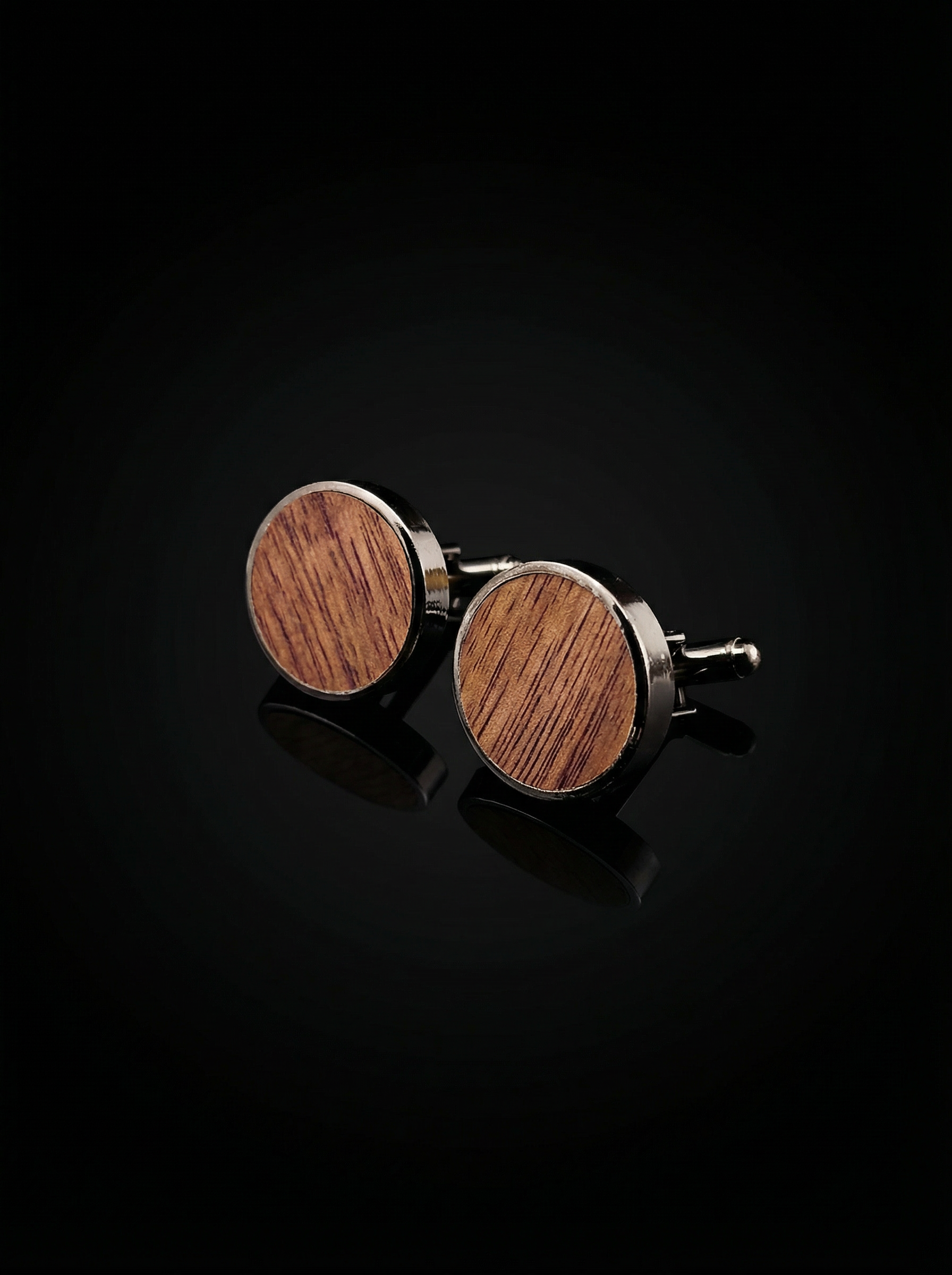 Dark Wood Cufflinks Tivaaro