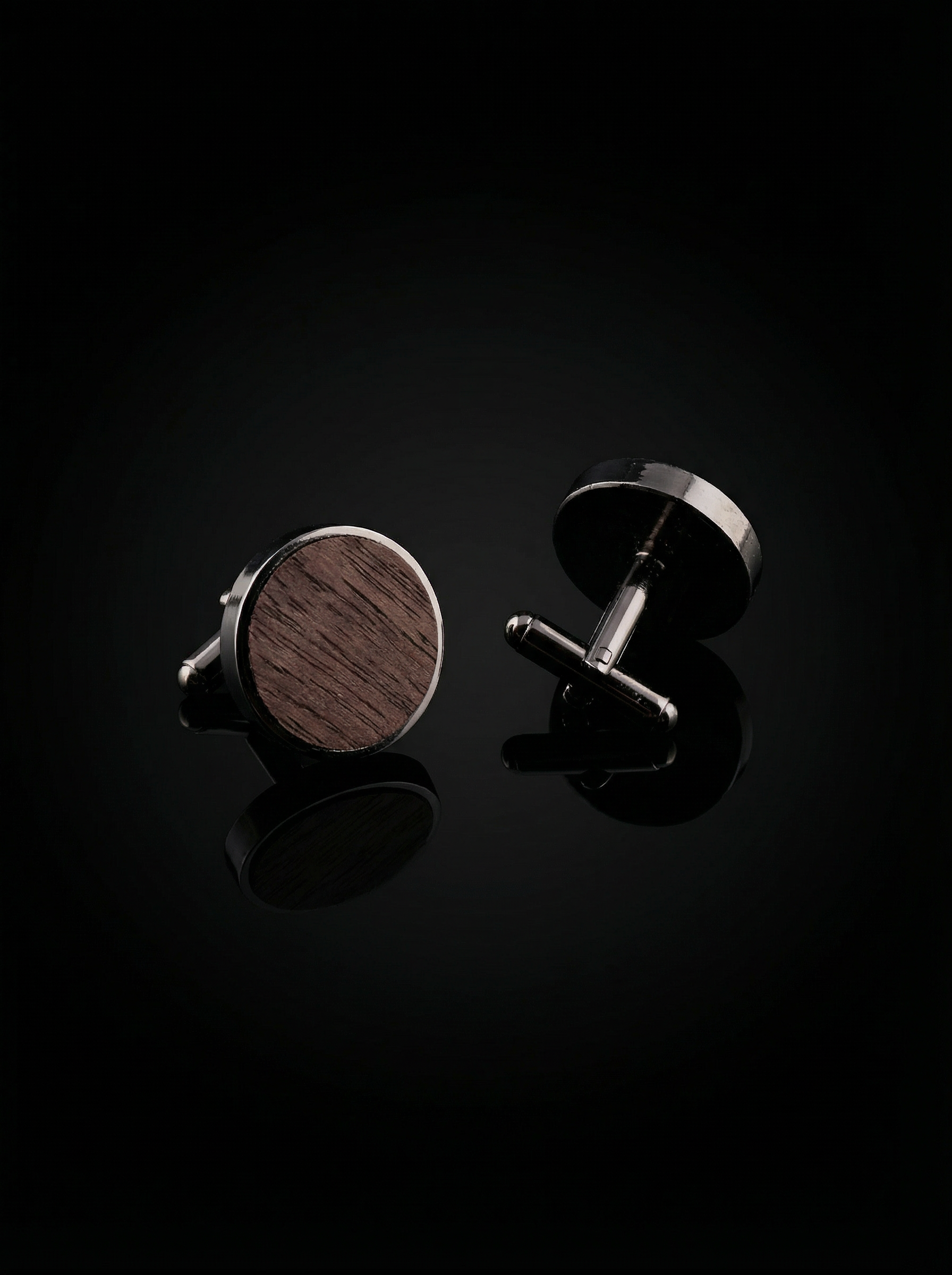 Dark Wood Cufflinks Tivaaro