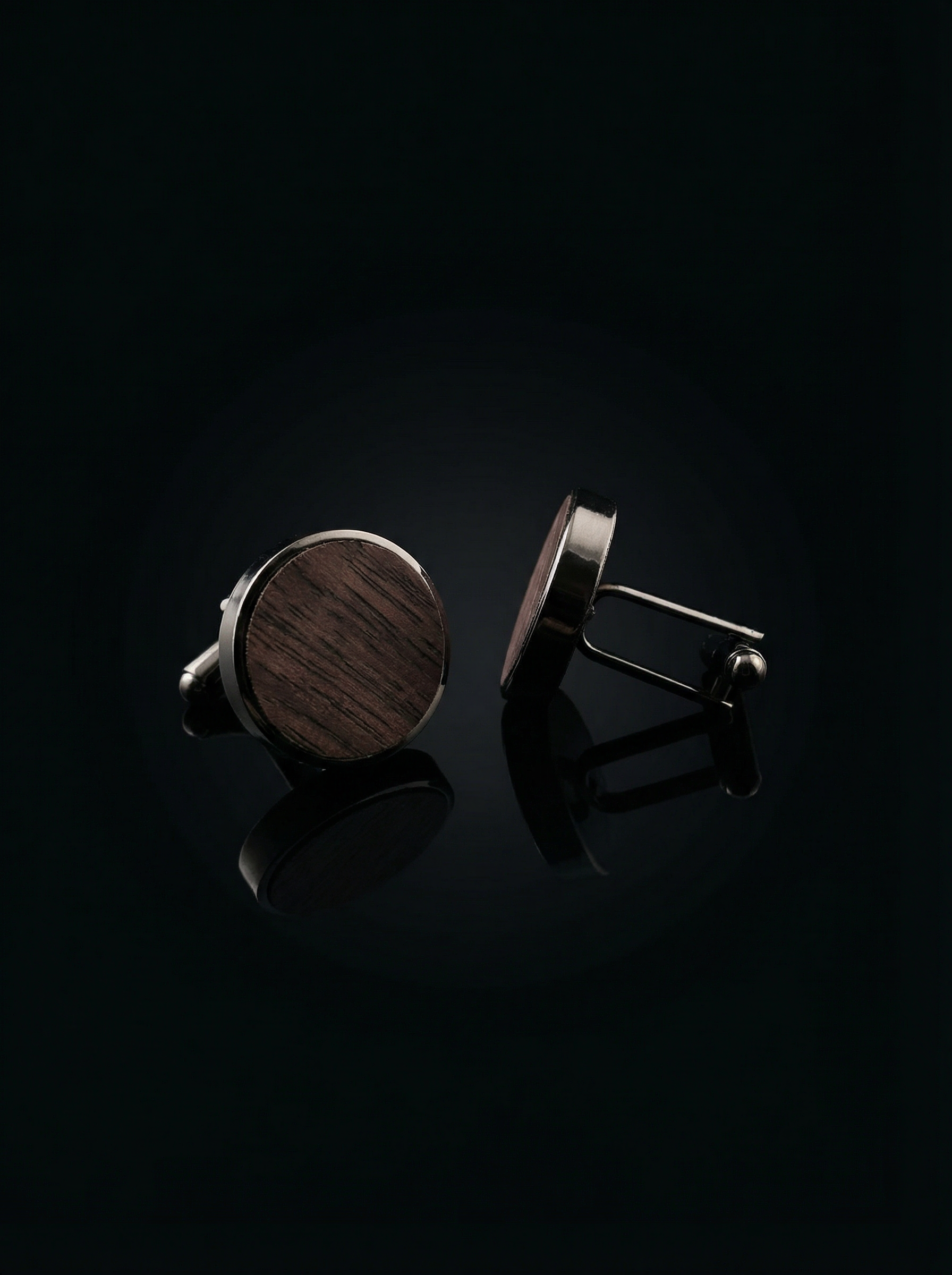Dark Wood Cufflinks Tivaaro