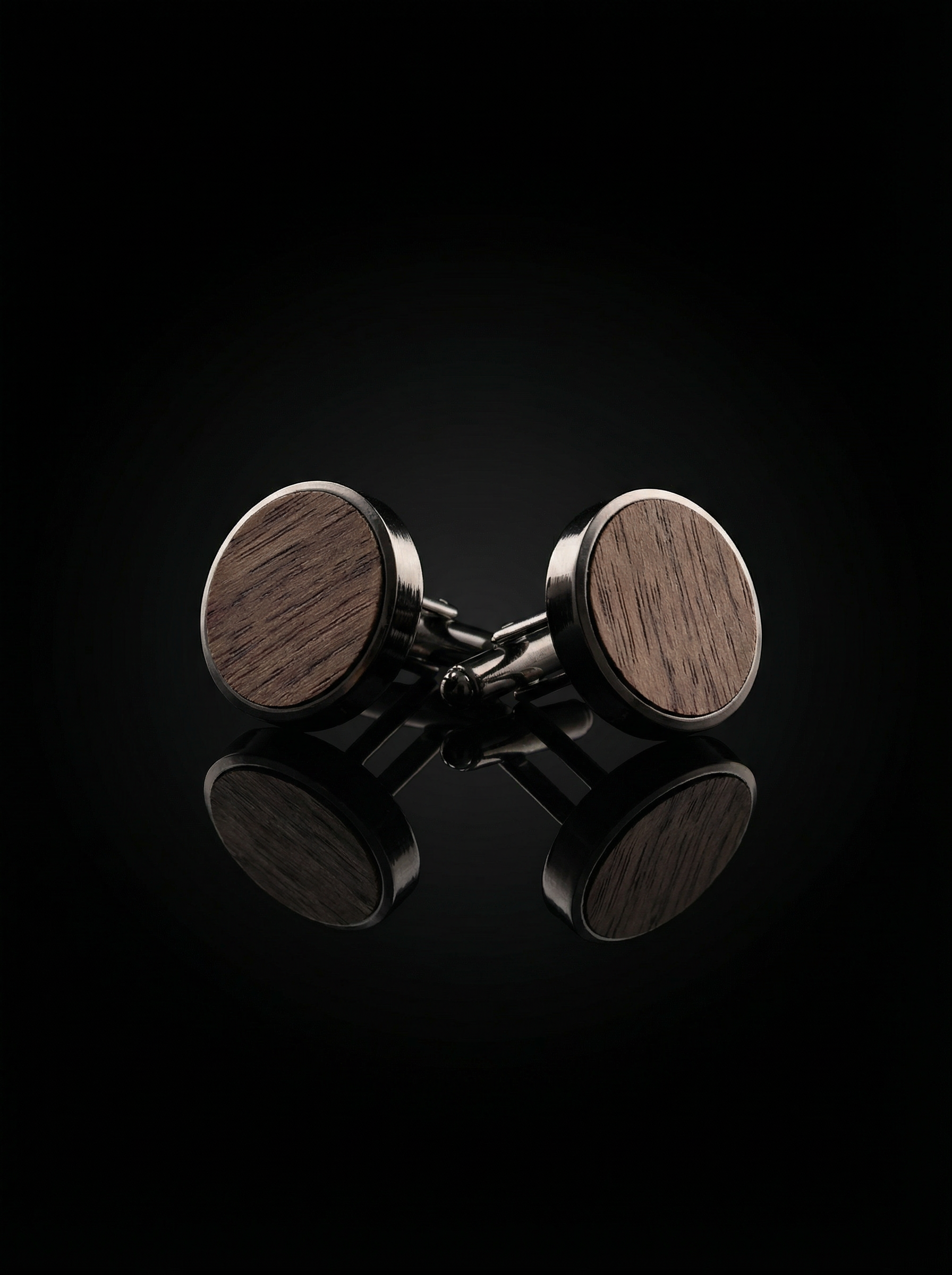 Dark Wood Cufflinks Tivaaro