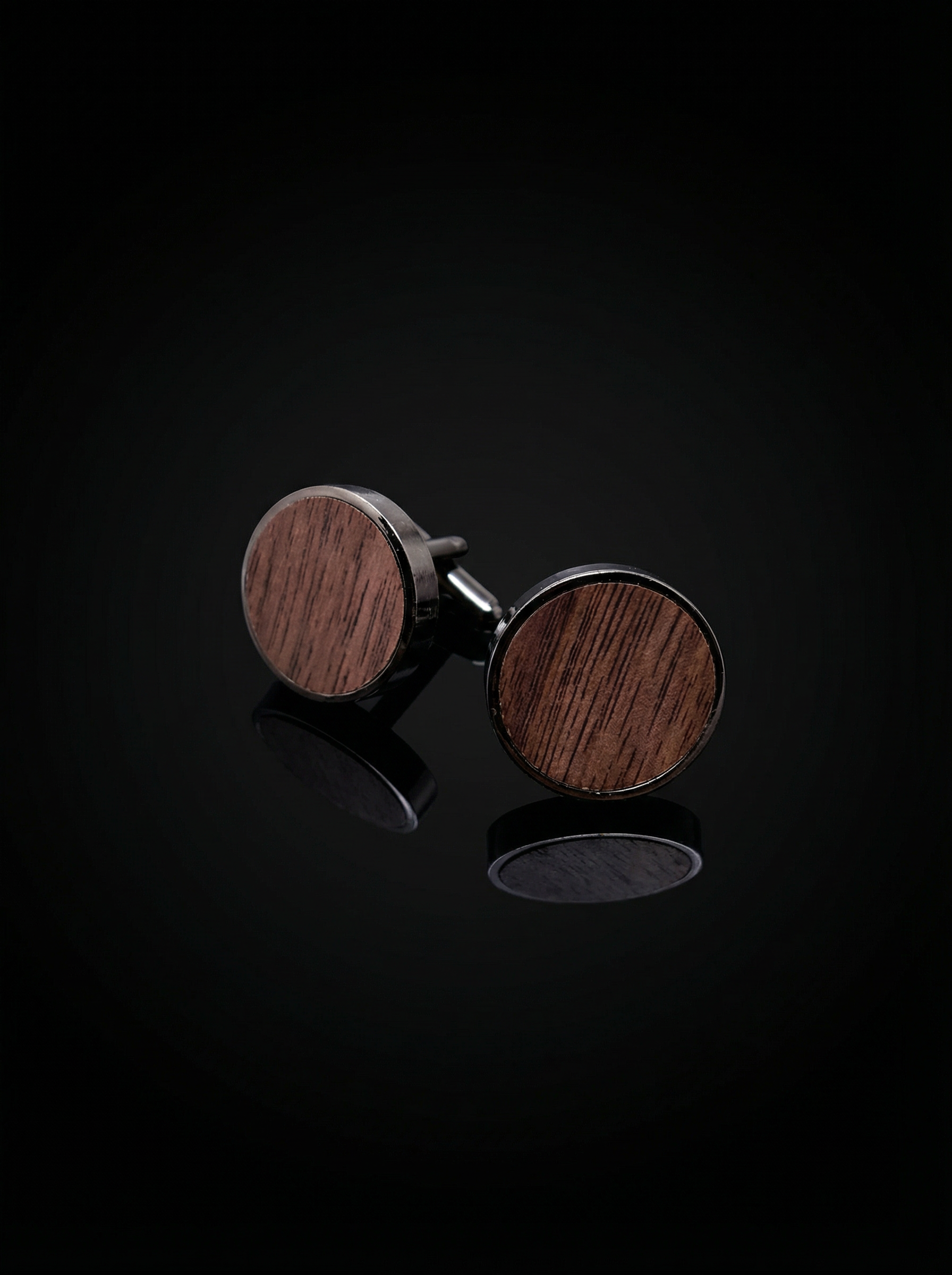Dark Wood Cufflinks Tivaaro