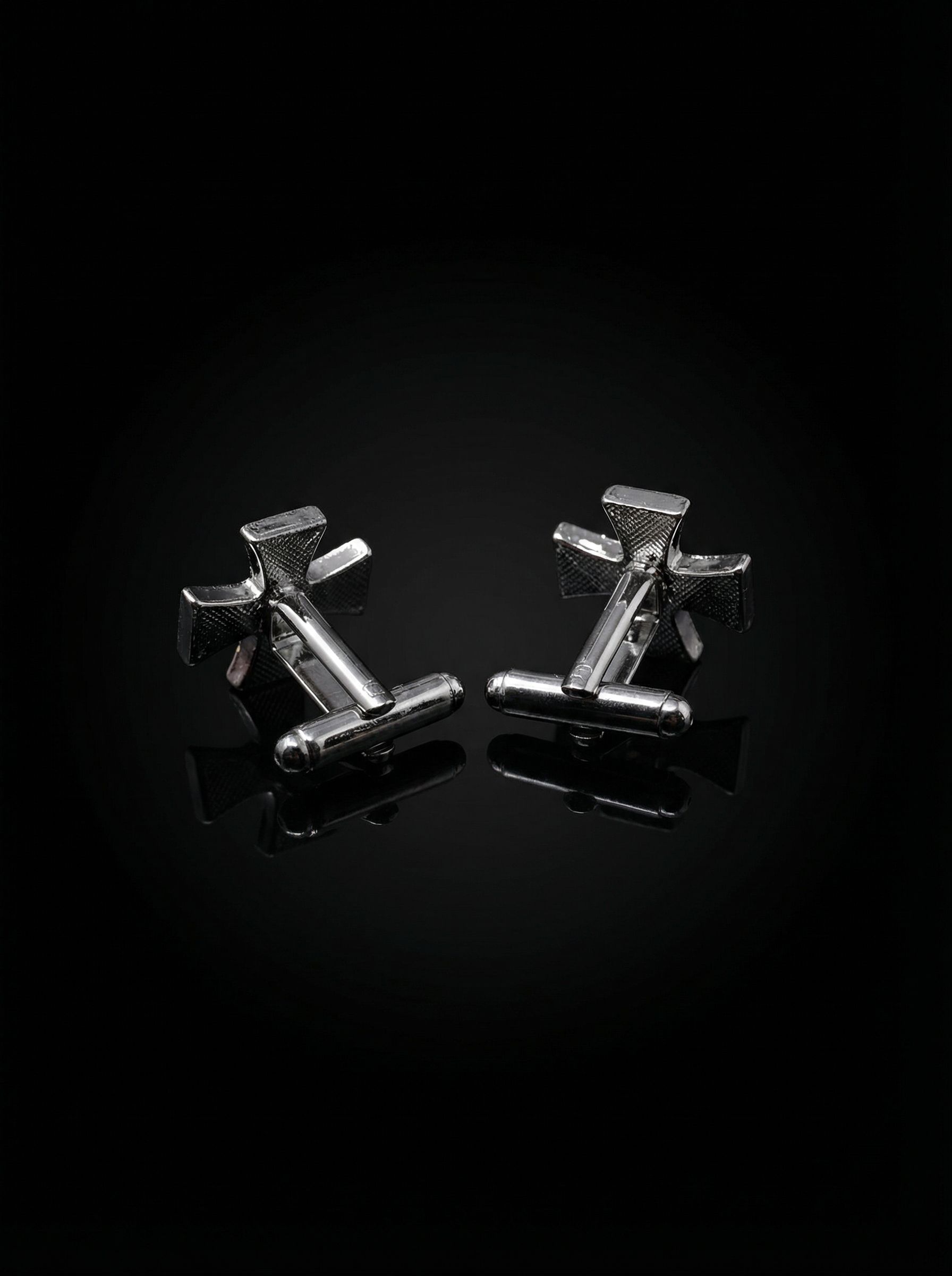 Deep Blue Cross Cufflinks Tivaaro
