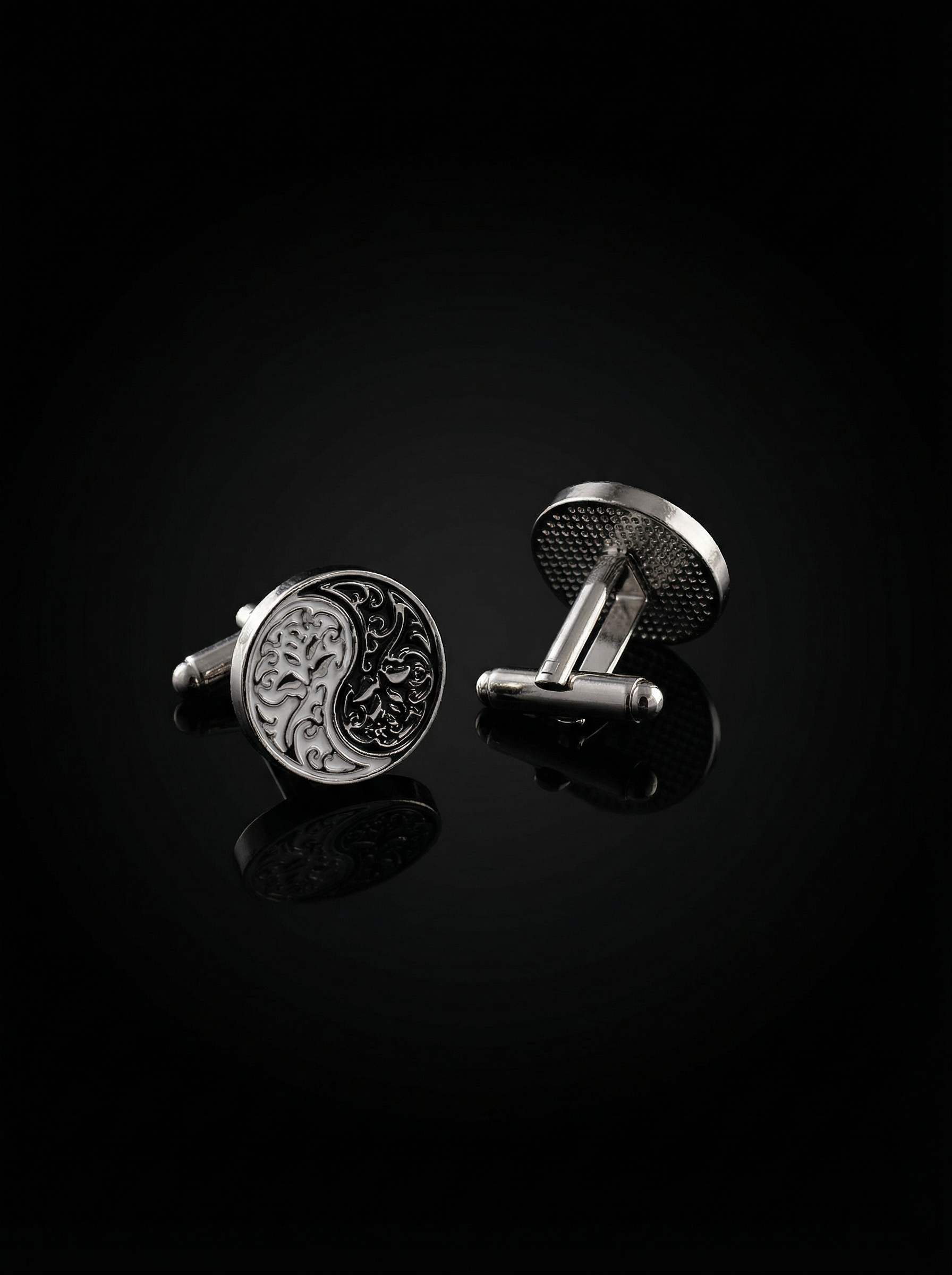 Designer Yin Yang Cufflinks Tivaaro