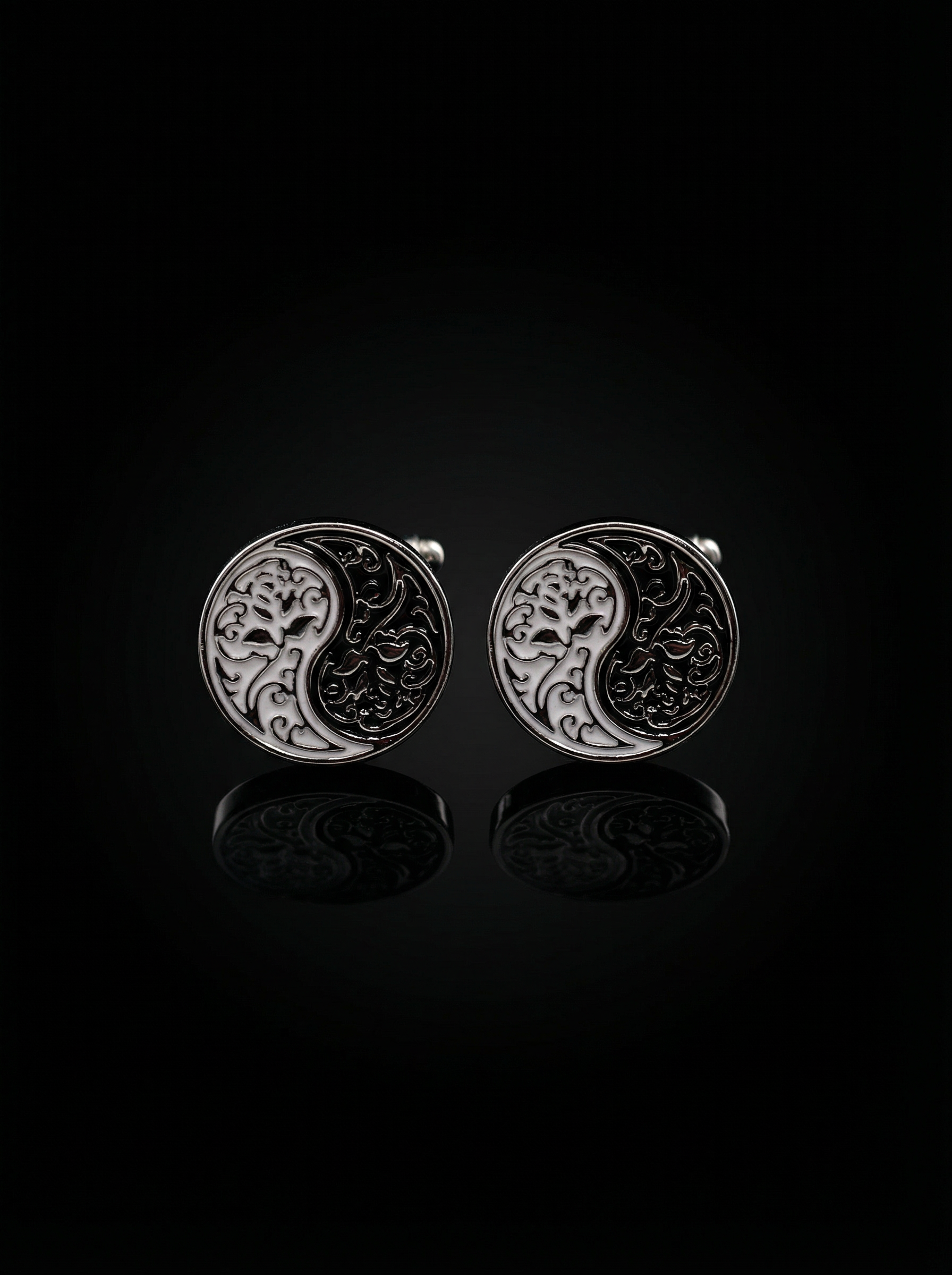 Designer Yin Yang Cufflinks Tivaaro