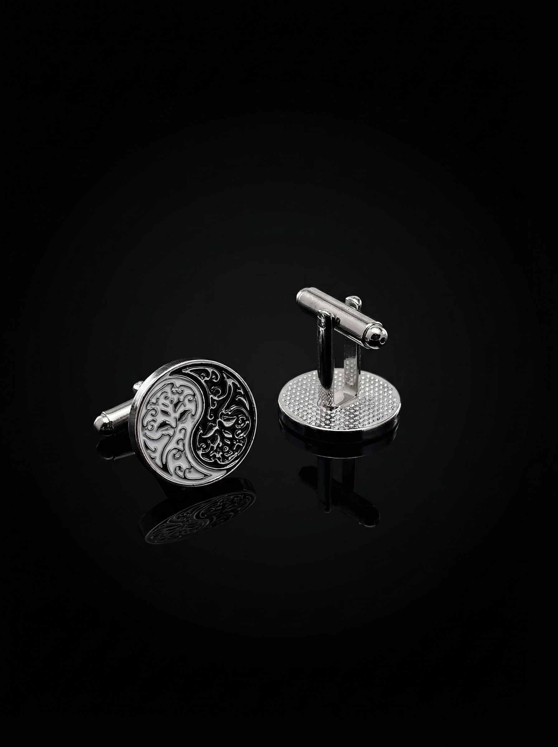 Designer Yin Yang Cufflinks Tivaaro