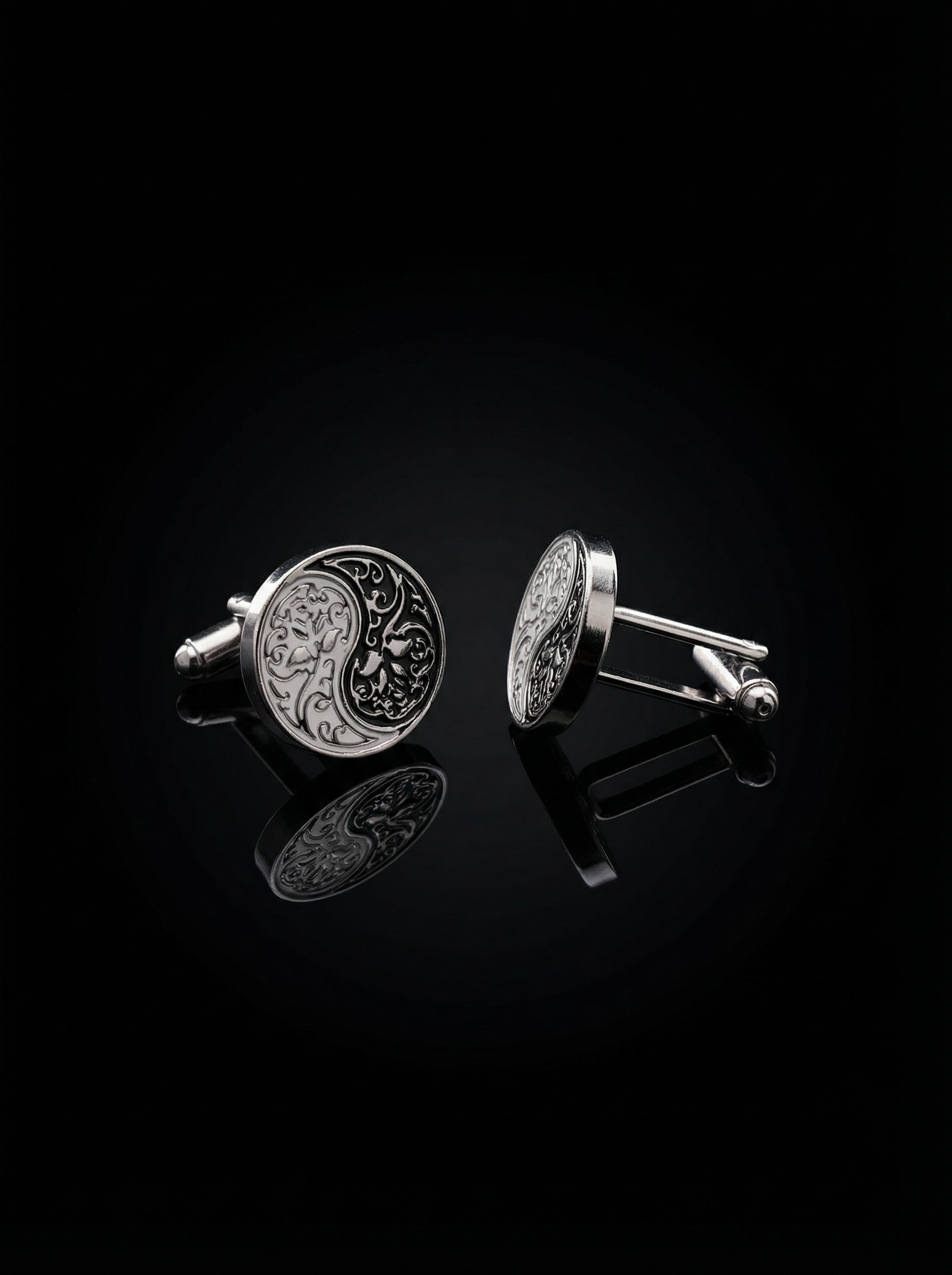Designer Yin Yang Cufflinks Tivaaro