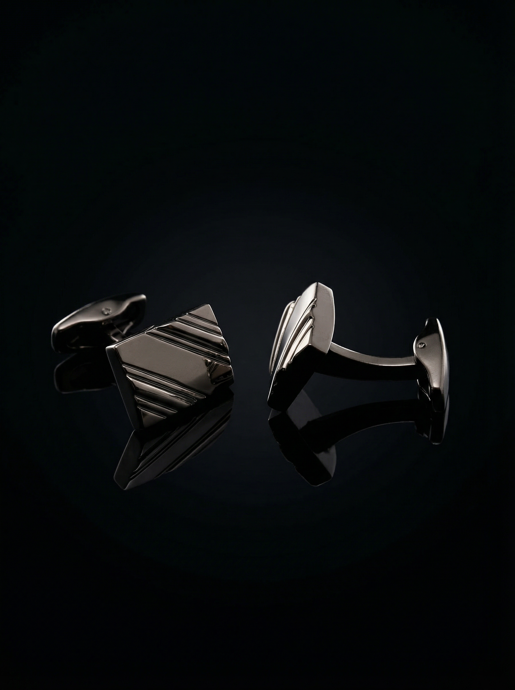 Diagonal Striped Cufflinks Tivaaro