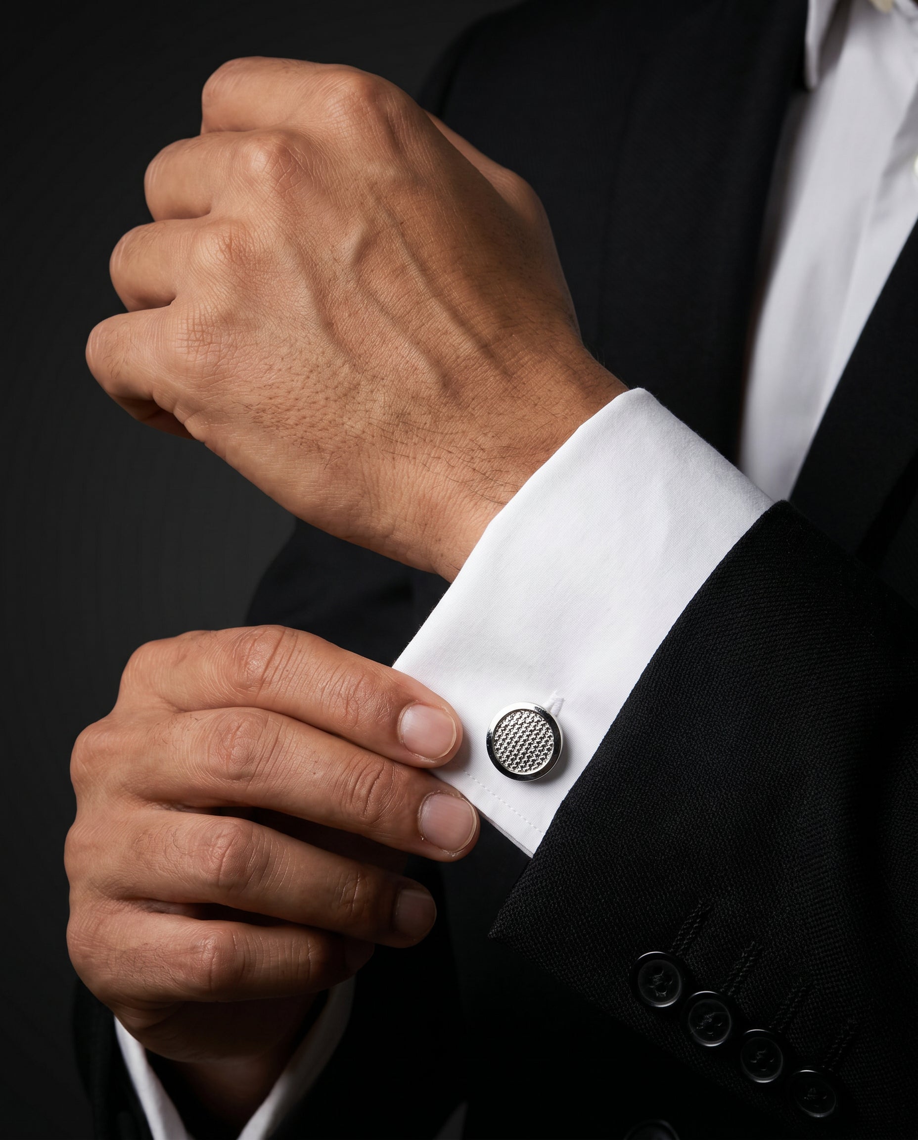 Embossed Pebble Texture Cufflinks