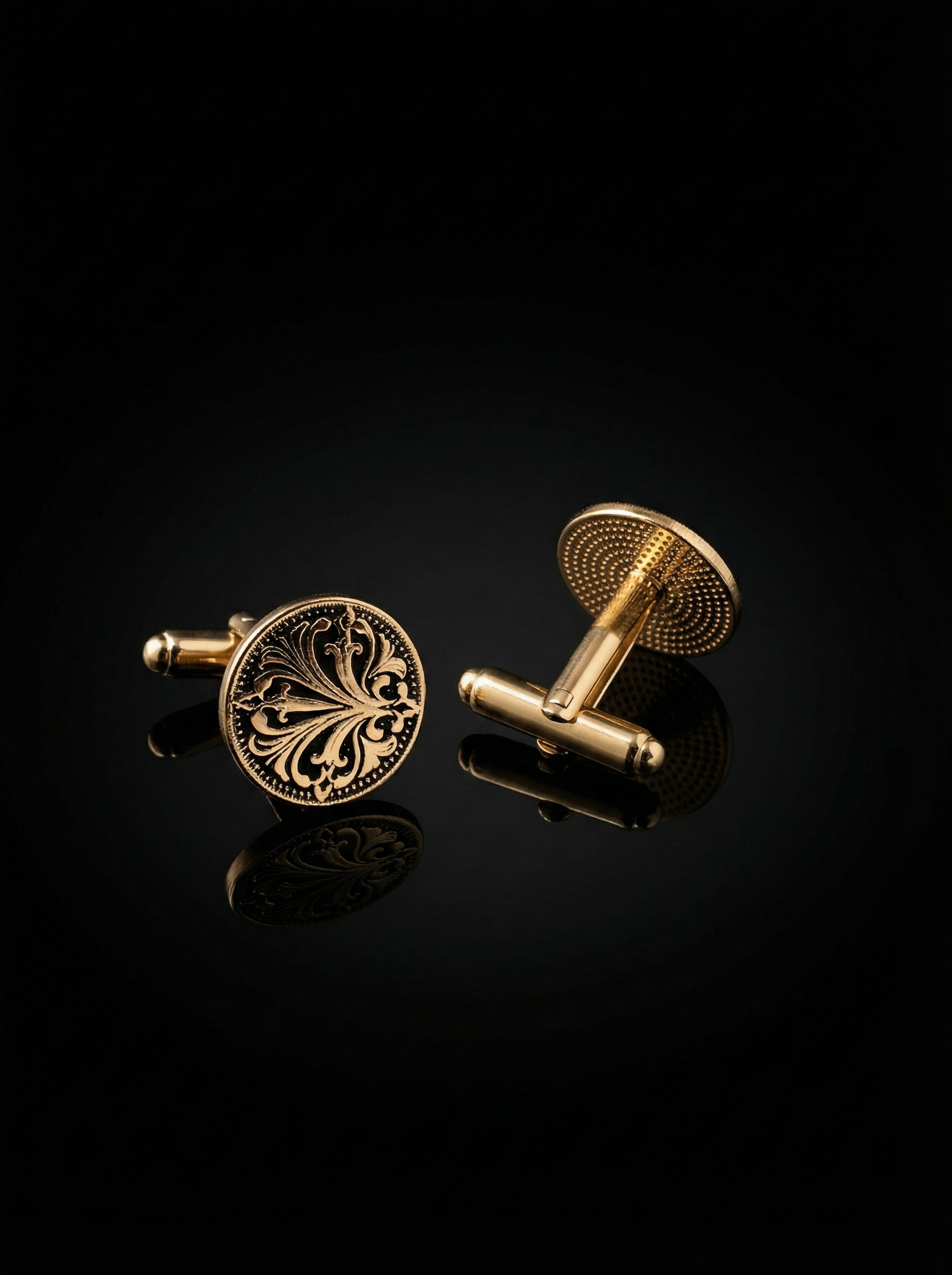 Engraved Ornamental Swirl Cufflinks Tivaaro