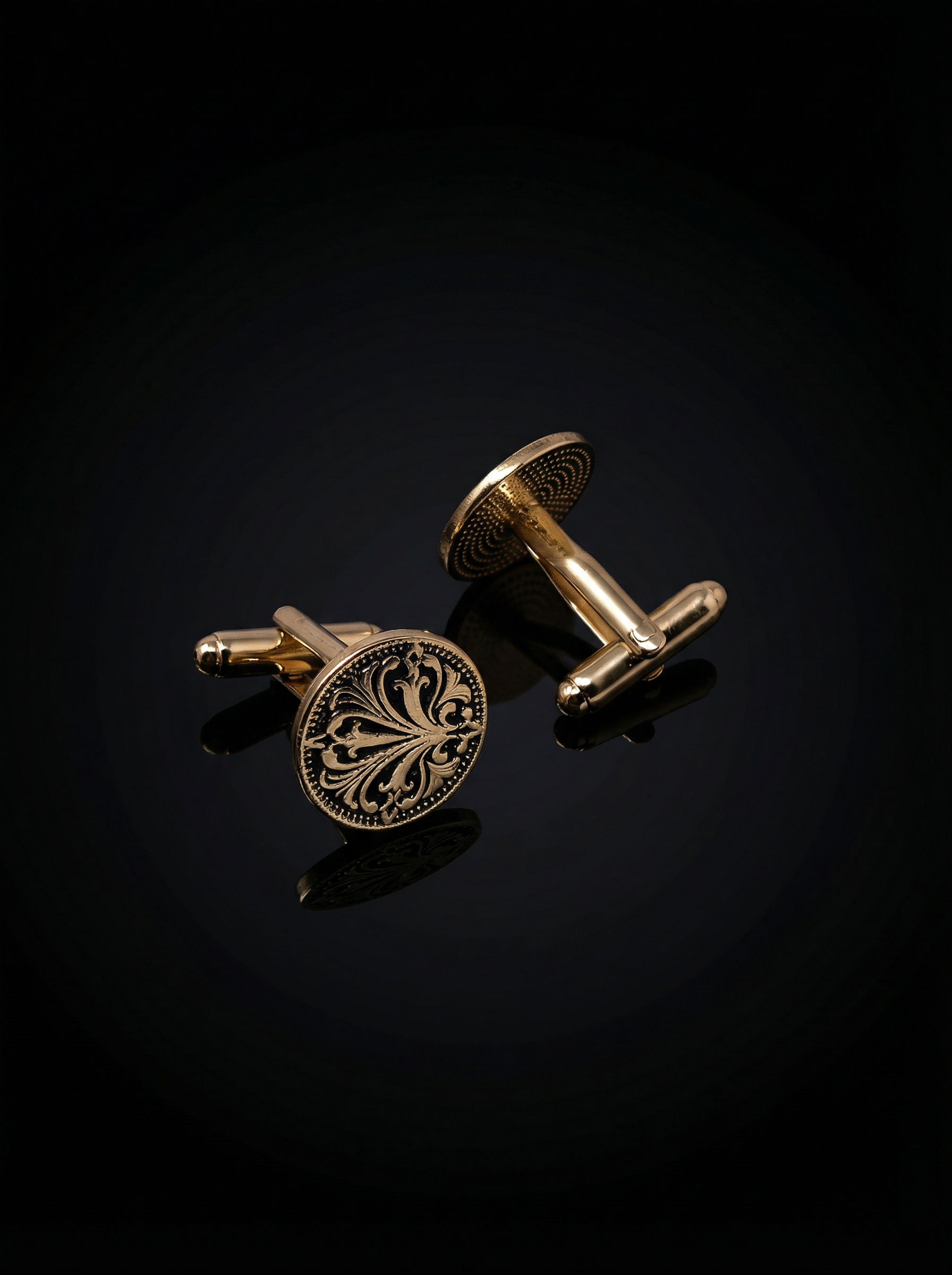 Engraved Ornamental Swirl Cufflinks Tivaaro