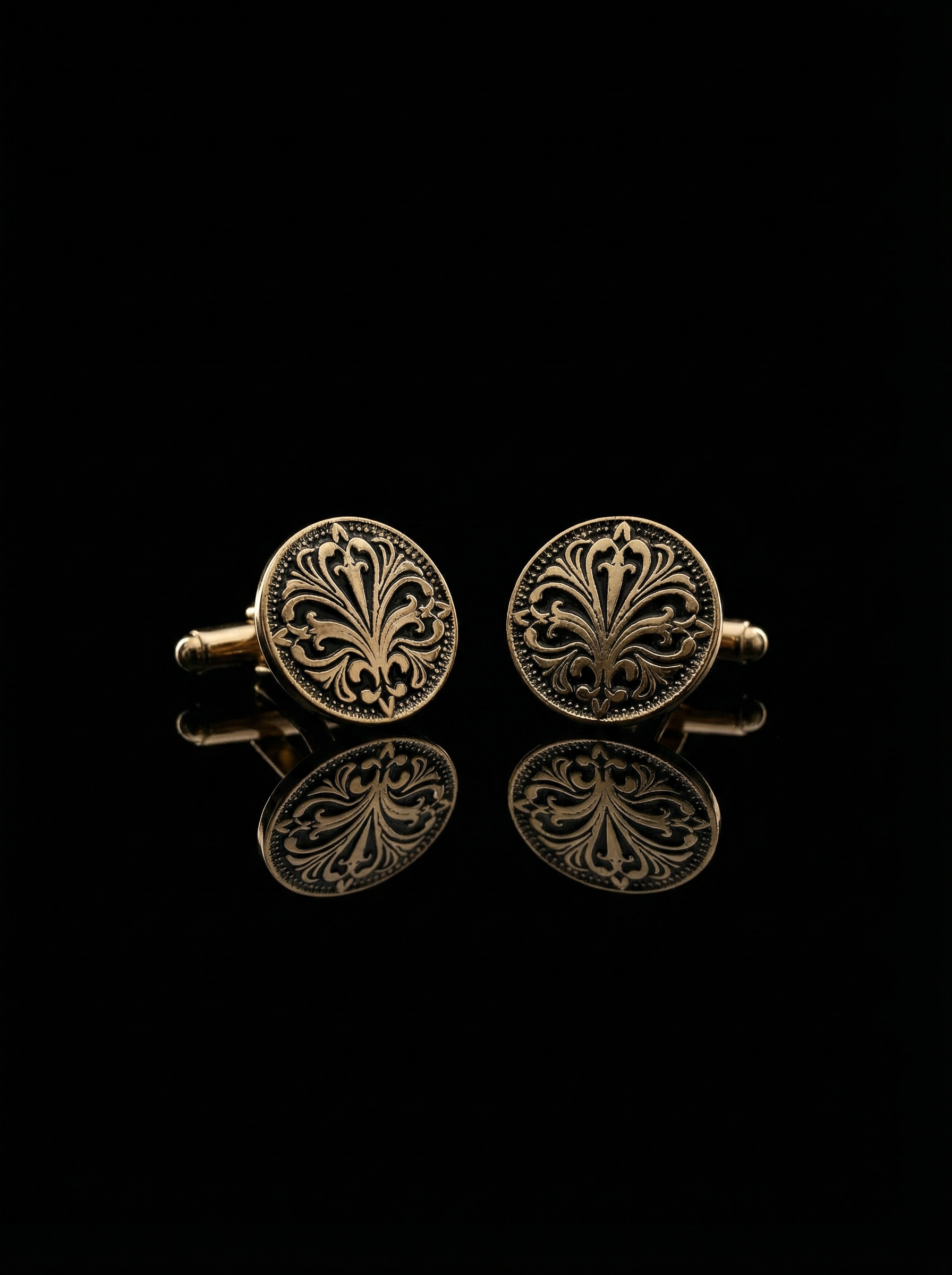 Engraved Ornamental Swirl Cufflinks Tivaaro