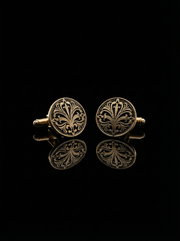 Engraved Ornamental Swirl Cufflinks Tivaaro