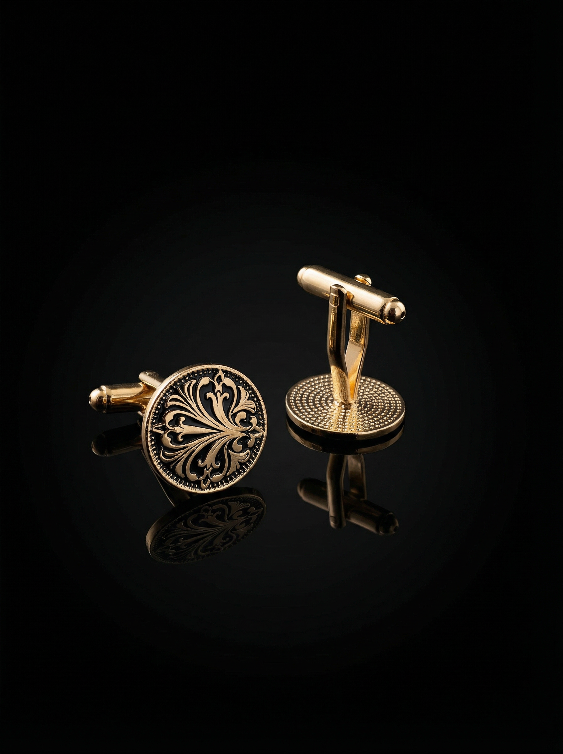 Engraved Ornamental Swirl Cufflinks Tivaaro